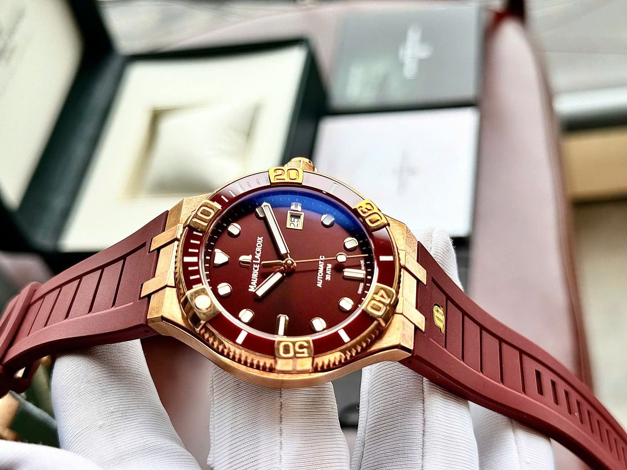 Ảnh 3 của ĐỒNG HỒ NAM Maurice Lacroix Quartz AI6058-BRZ6B-530-6 (  AI6058BRZ6B5306 )
