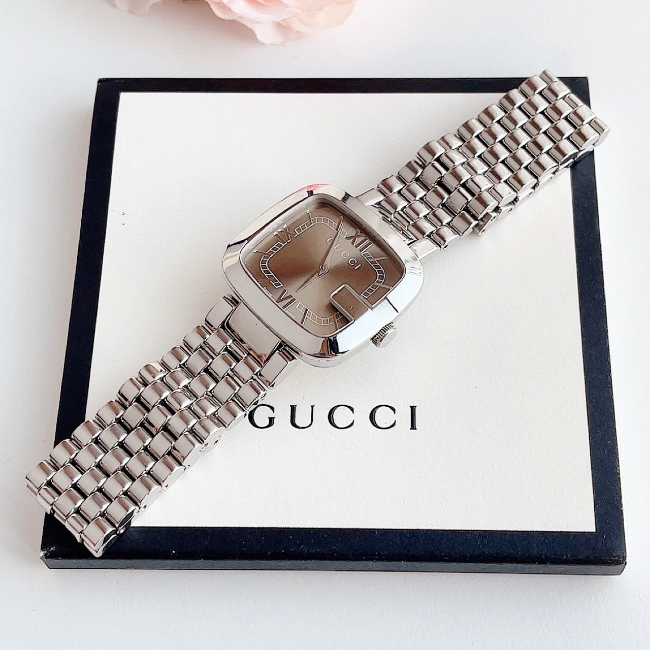 Ảnh 4 của (ĐỒNG HỒ NỮ) GUCCI YA125413 G- Silver Ladies Watch 32mmx34mm (~36mm tròn)