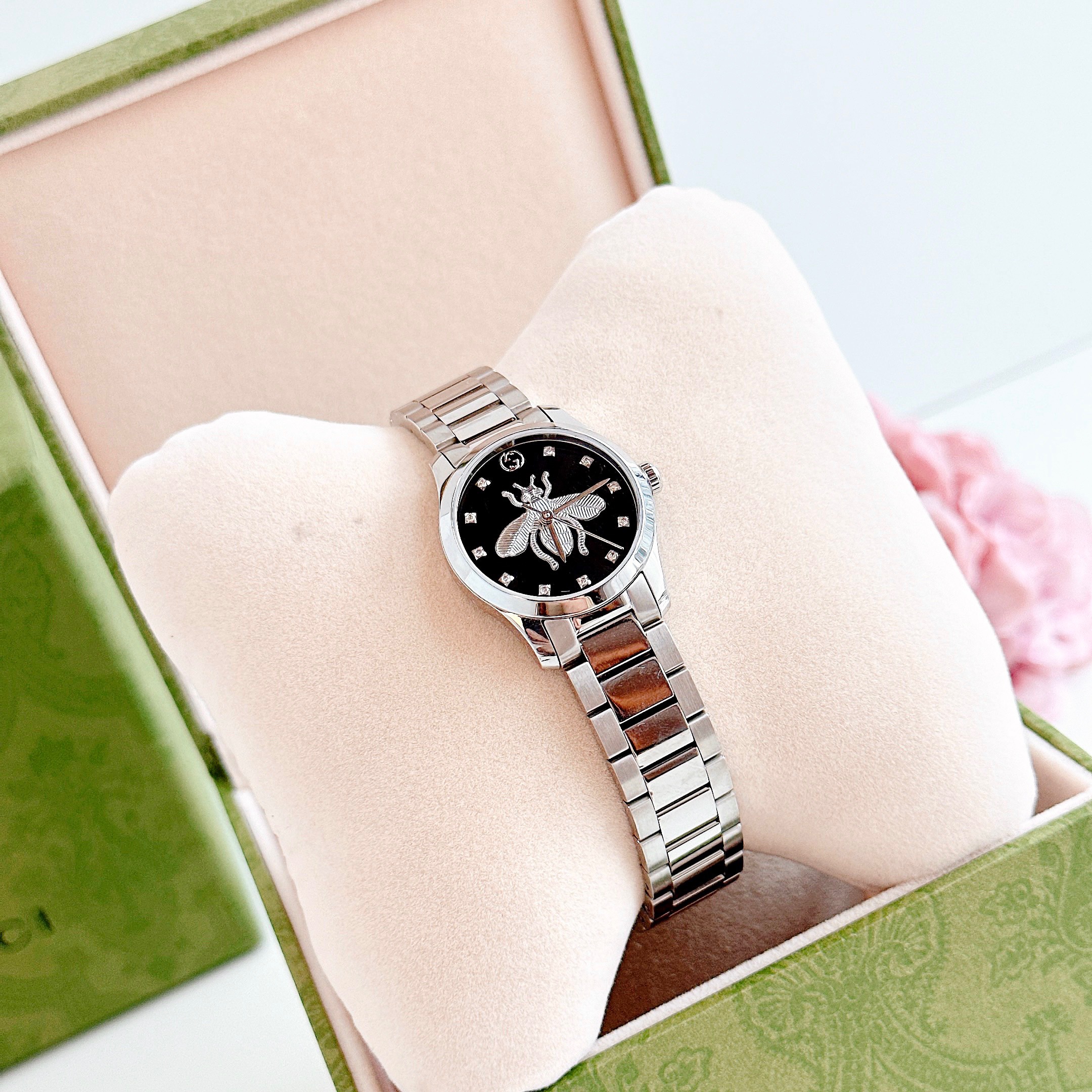 (ĐỒNG HỒ NỮ) Gucci G-Timeless Iconic Black Diamond Dial YA1265024