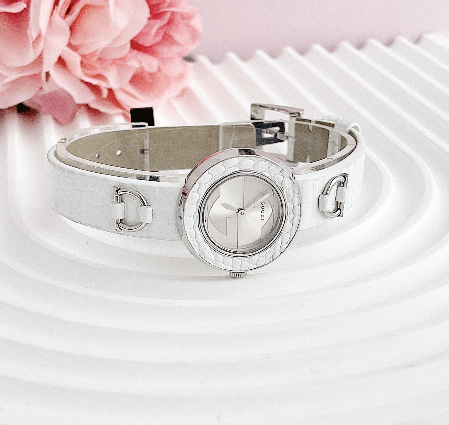 Ảnh 6 của (ĐỒNG HỒ NỮ) GUCCI U-Play Silver Dial Leather Ladies Watch YA129515