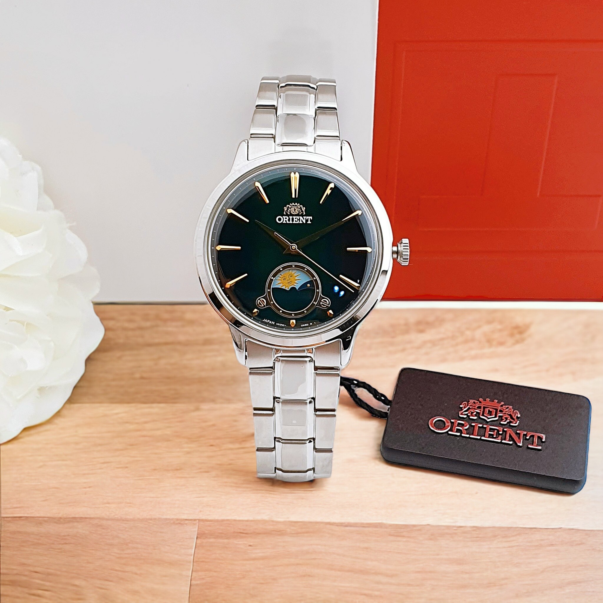 (ĐỒNG HỒ NỮ) Orient Sun and Moon RA-KB0005E00B Limited Edition 34mm