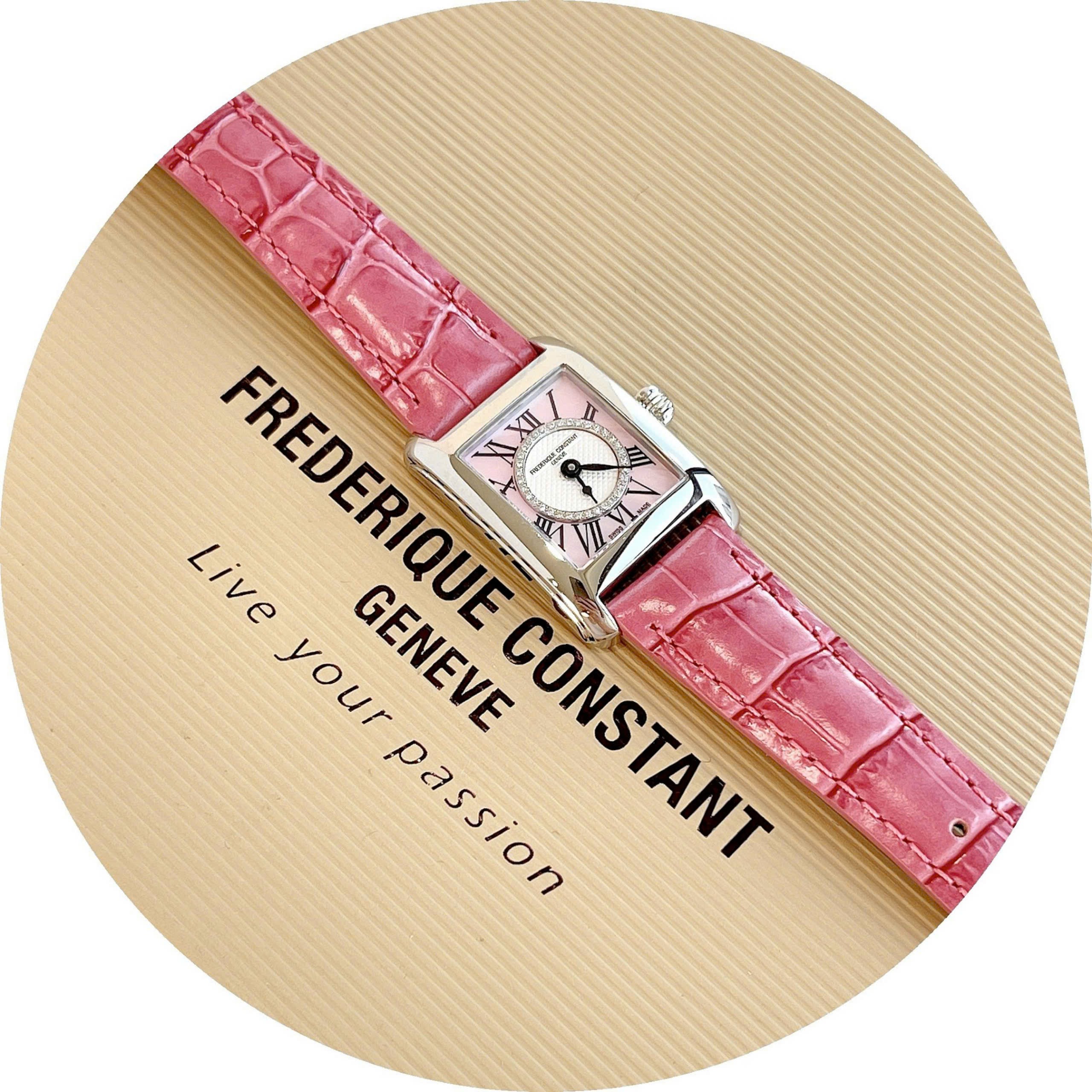 Ảnh 3 của (ĐỒNG HỒ NỮ) Frederique Constant Quartz FC-200MPWCD16-PR ( FC-200MPWCD16PR) Carrée Pink Ribbon Special