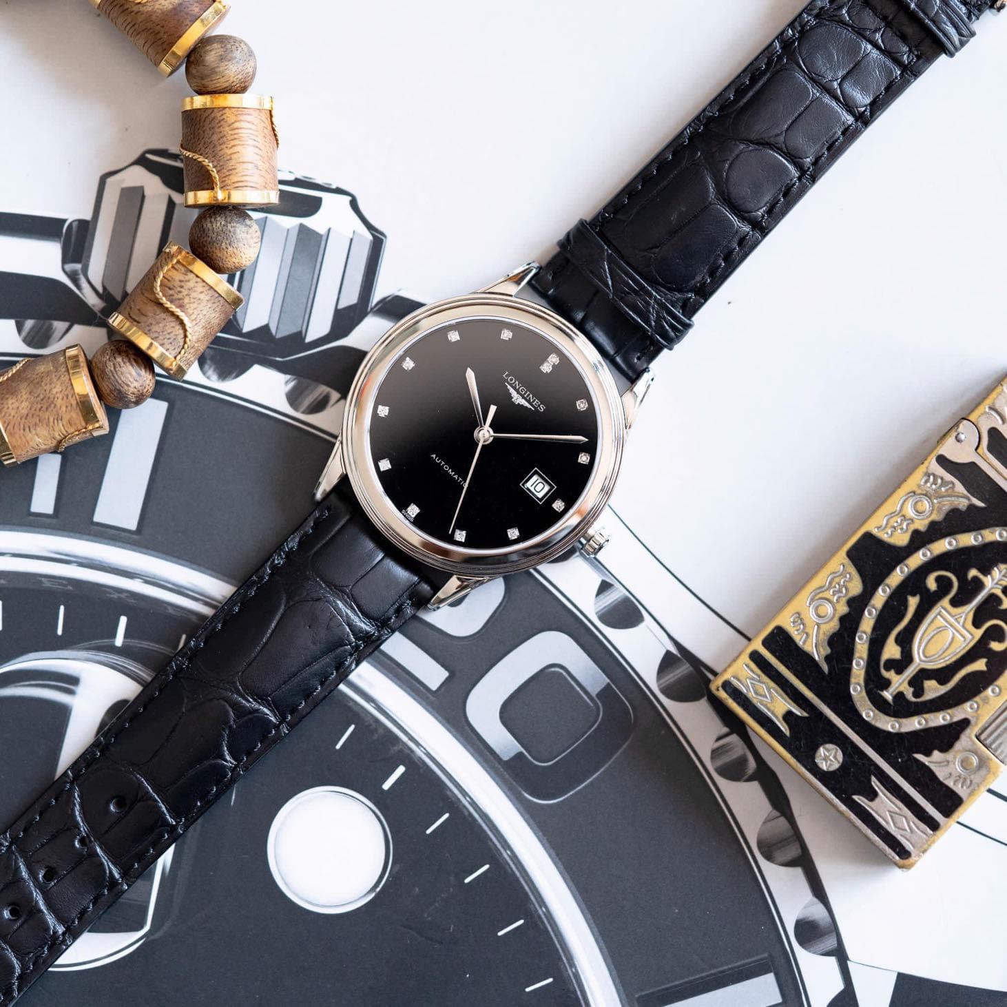 Đồng Hồ nam (New) Longines Flagship Diamond Black - L4.974.4.57.2 ( L49744572 ) 38.5mm