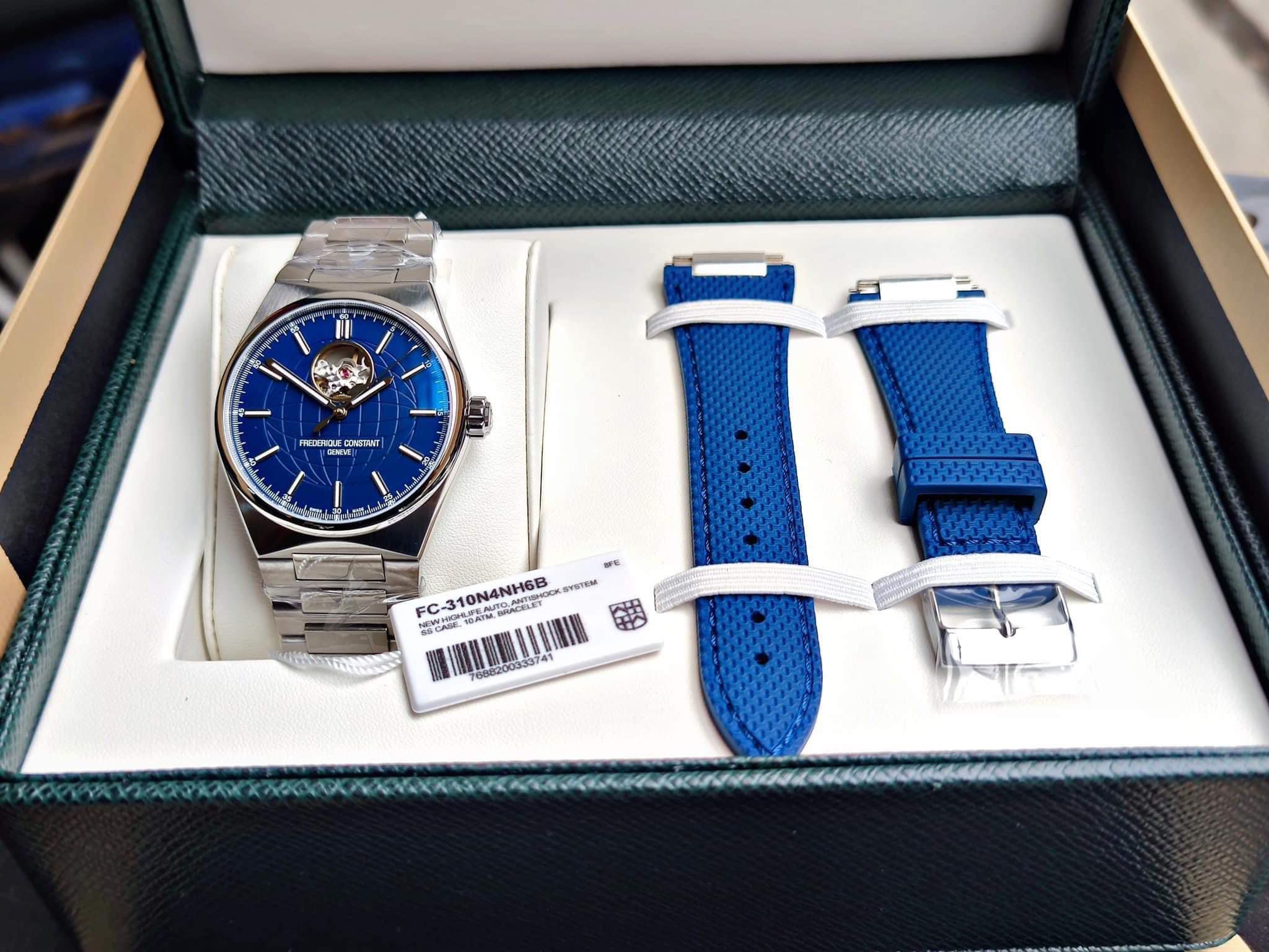 (ĐỒNG HỒ NAM) (New) Frederique Constant Heart Beat Highlife - FC-310N4NH6B ( FC310N4NH6B ) ( 310N4NH6B ) 41mm (dây thép+Cao su)