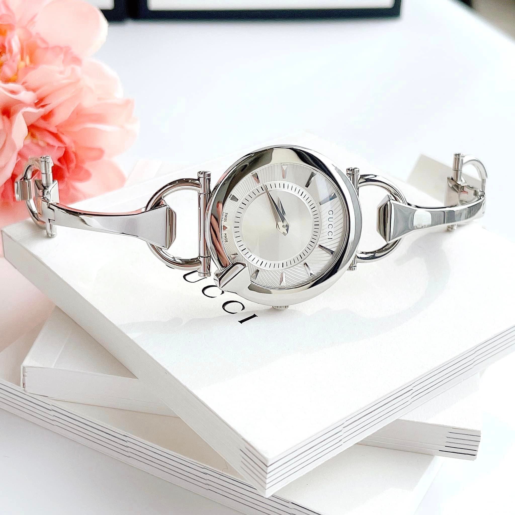 Ảnh 4 của (ĐỒNG HỒ NỮ) Gucci 122 Chiodo White YA122508 35mm