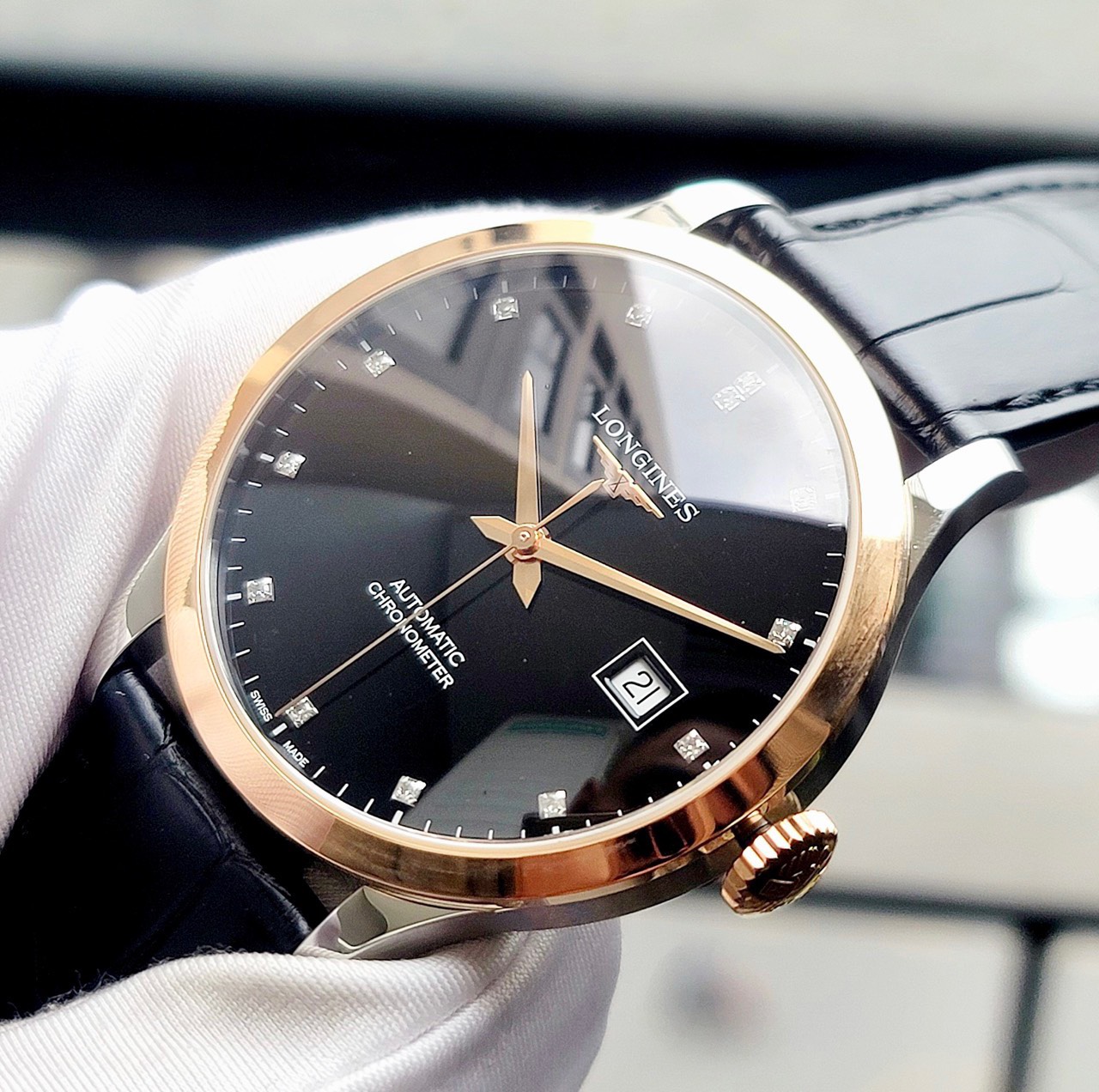 Ảnh 2 của [SIÊU HOT] Đồng hồ Longines Record L28215572 L2.821.5.57.2 size 40mm
