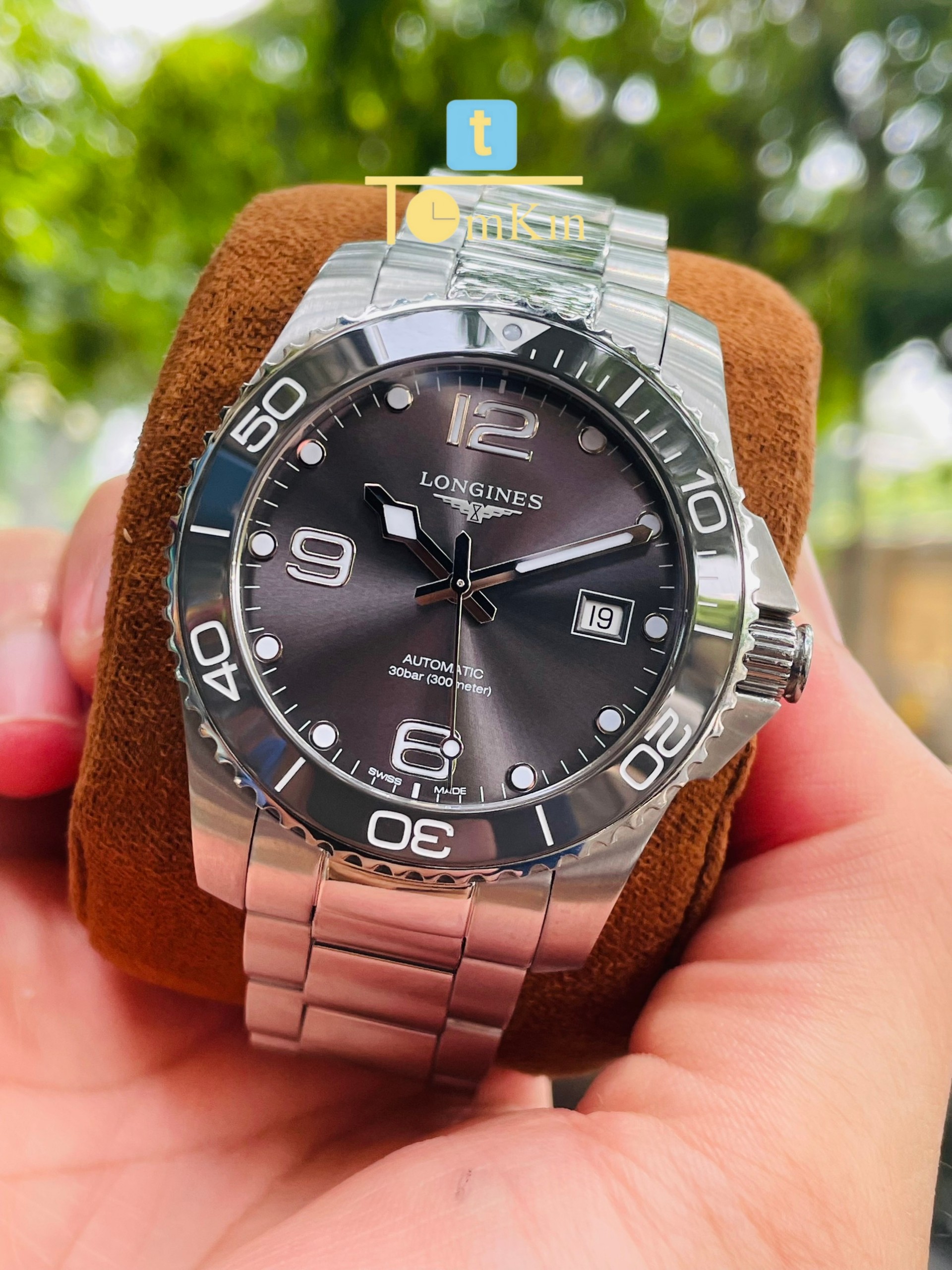 [Deal Lướt]ĐỒNG HỒ LONGINES HydroConquest L3.781.4.76.6 Automatic Grey 41mm FULLBOX