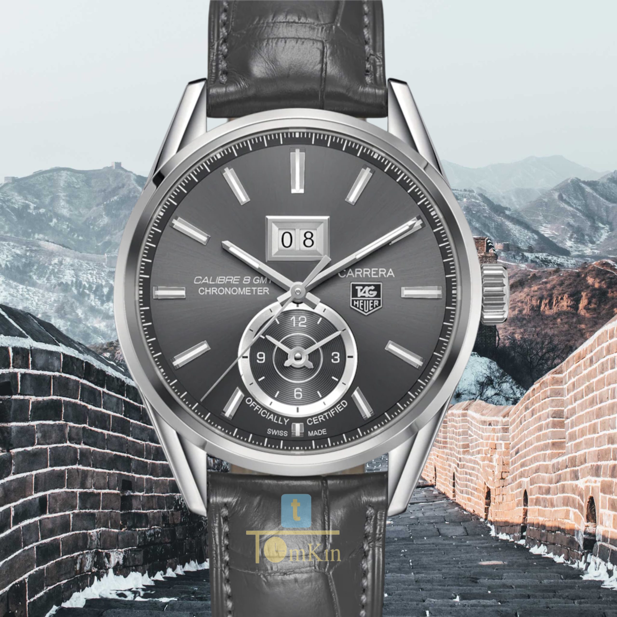 Tag Heuer Automatic Calibre GMT 8 Grande Date - Diameter 41 mm WAR5012.FC6326