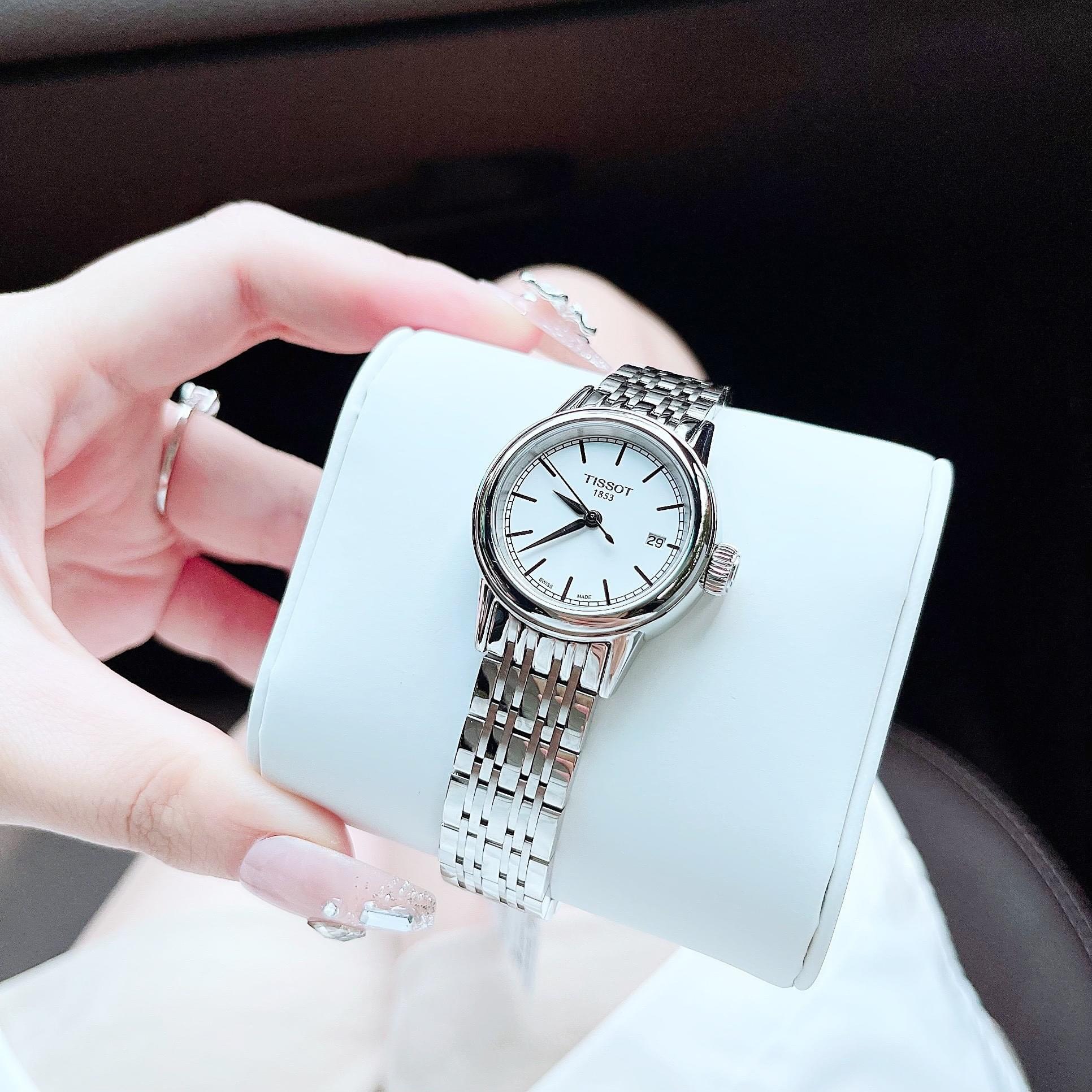 Ảnh 2 của (ĐỒNG HỒ NỮ) Tissot Quartz T085.210.11.011.00  Carson White Dials Stainless Steel Watch ( T0852101101100 ) 29mm