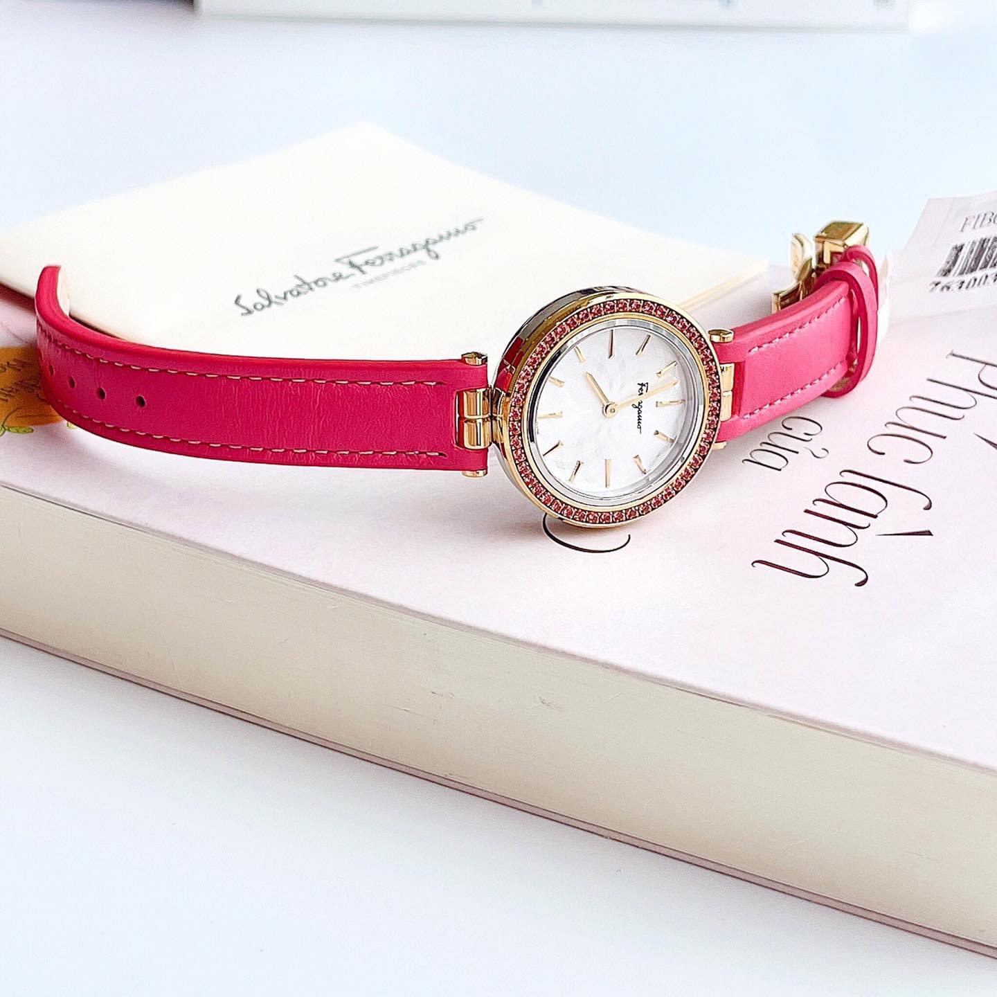 Ảnh 6 của (ĐỒNG HỒ NỮ) SALVATORE FERRAGAMO FIB030015 Intreccio Analog Display Quartz Pink Watch, 31mm