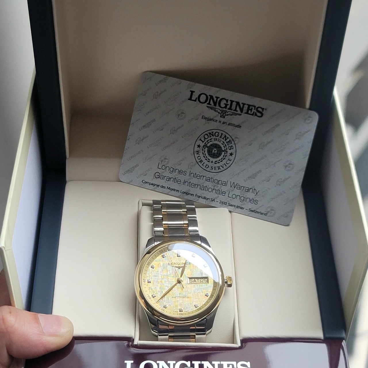 Ảnh 3 của [HÀNG LƯỚT] Đồng hồ LONGINES MASTER COLLECTION NIỀNG VÀNG 18K L2.755.5.38.7 L27555387, 38.5mm