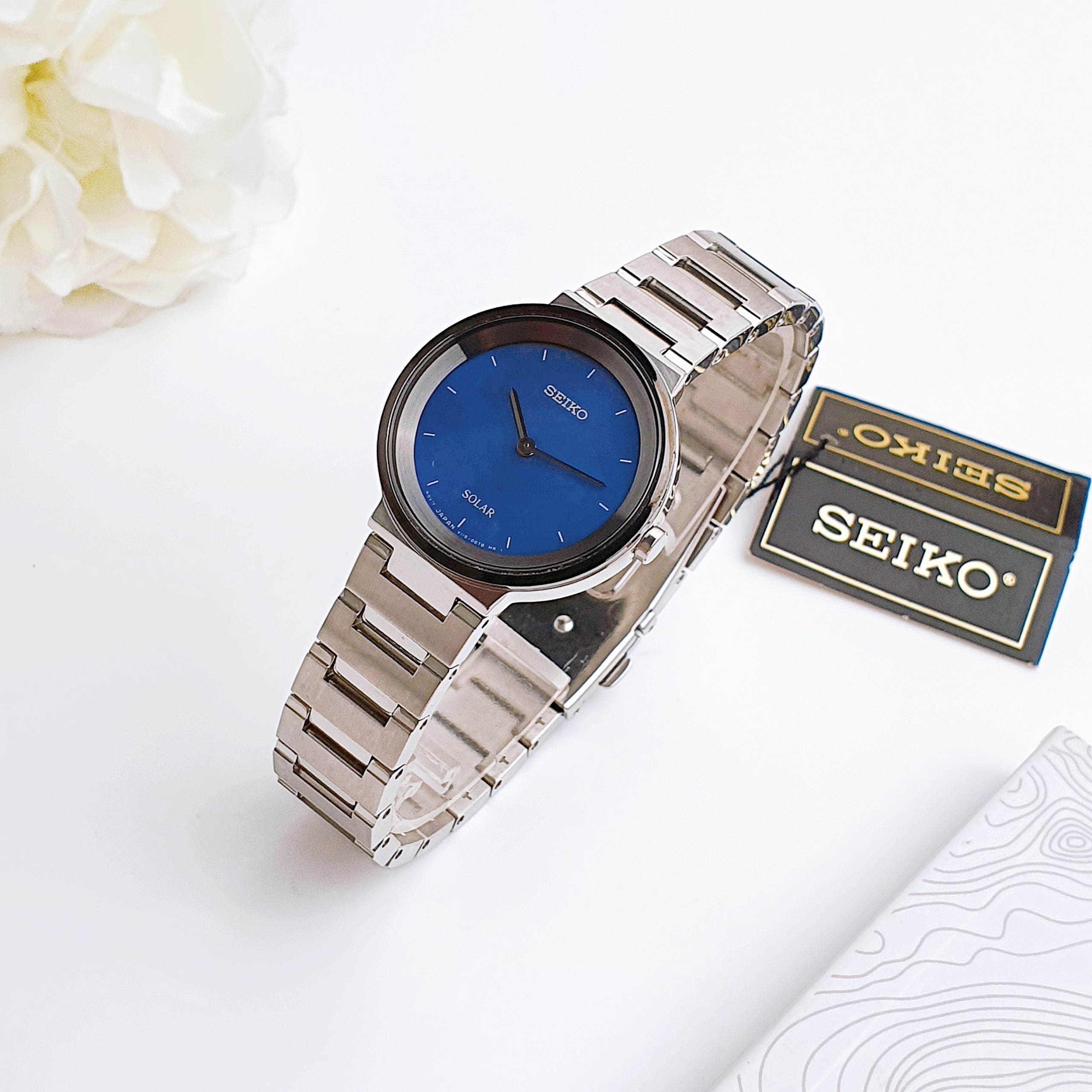 (ĐỒNG HỒ NỮ ) Seiko Solar SUP385 27.5mm