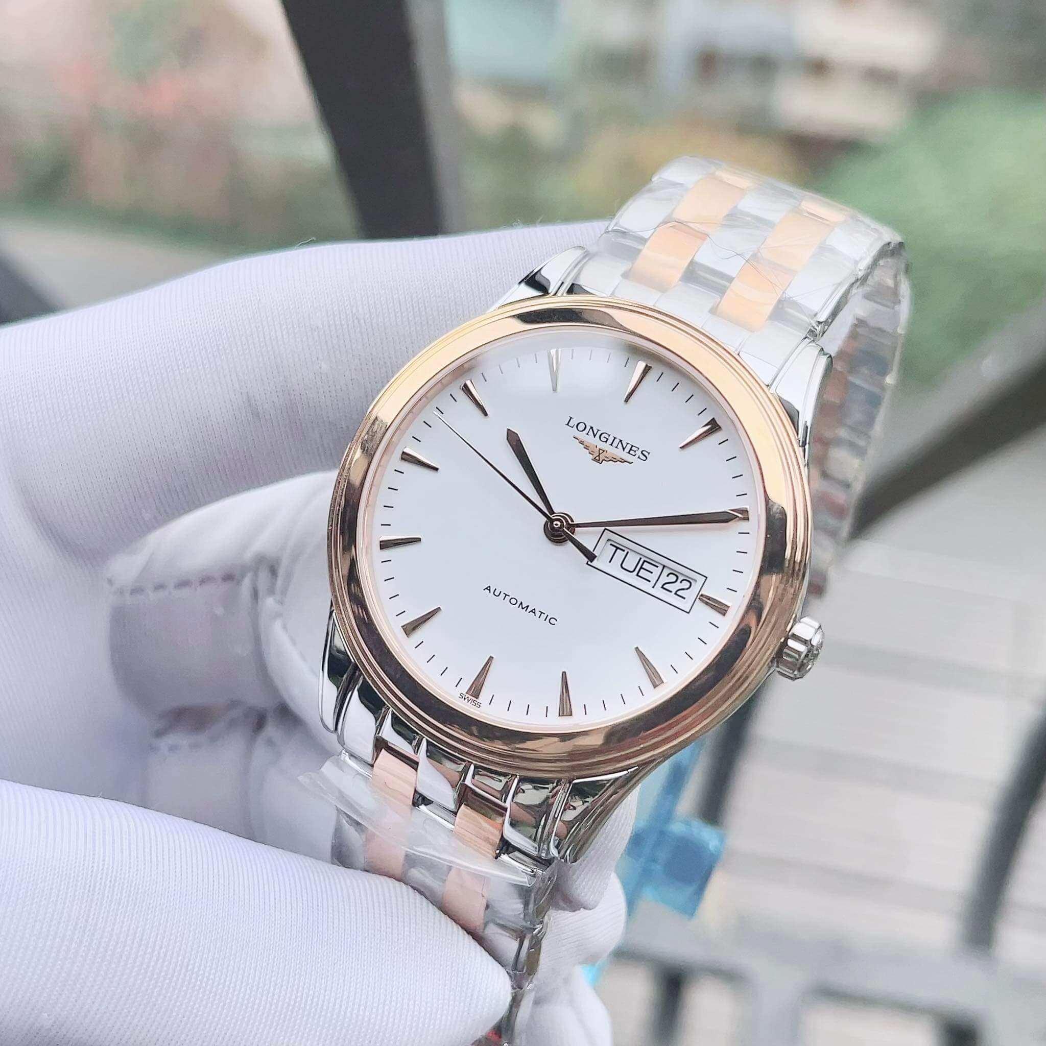 (ĐỒNG HỒ NAM) (New)  Longines Flagship DayDate - L4.899.3.92.7 ( L48993927 ) 38.5mm