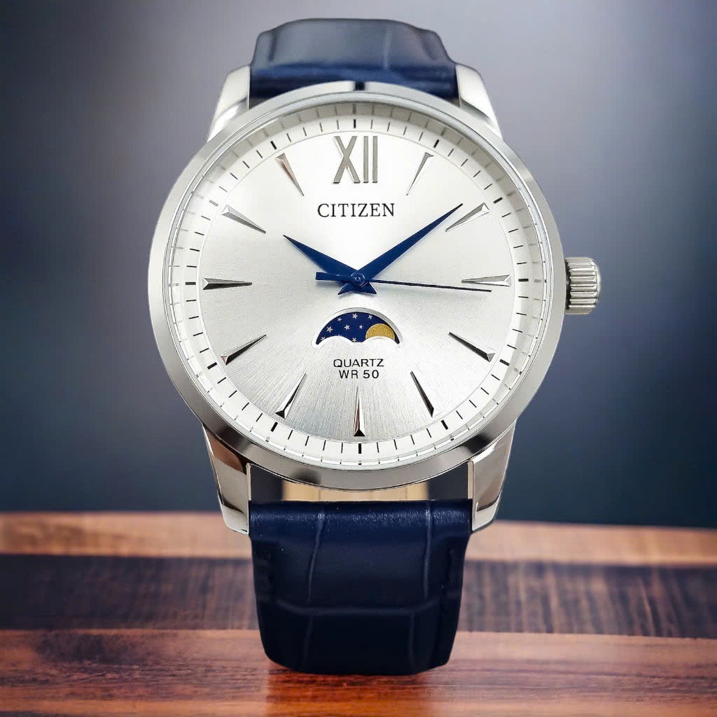 (ĐỒNG HỒ NAM) Citizen Quartz AK5000-03A Moonphase 41mm