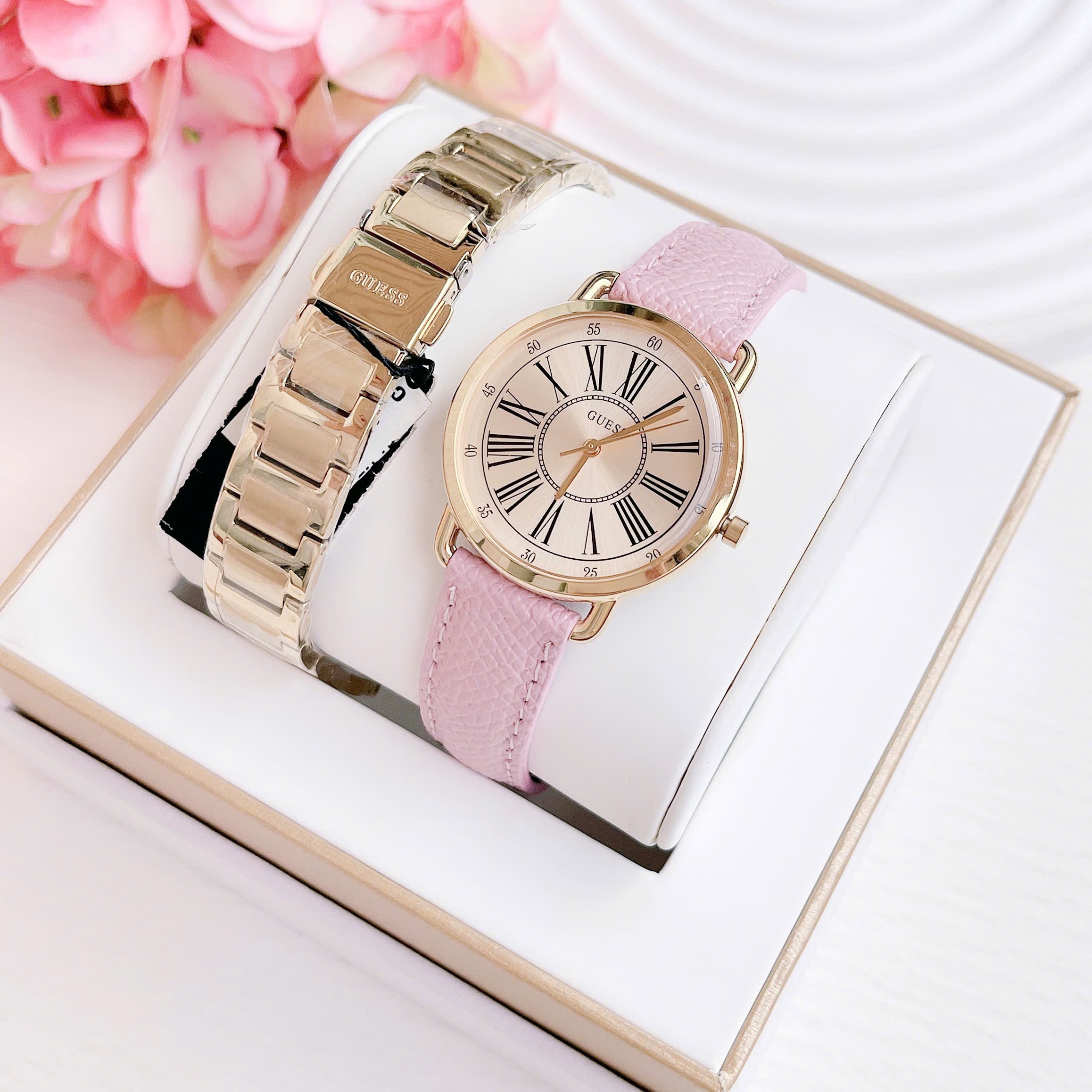 (ĐỒNG HỒ NỮ) GUESS Jackie Quartz White Dial Ladies Watch W1148L3