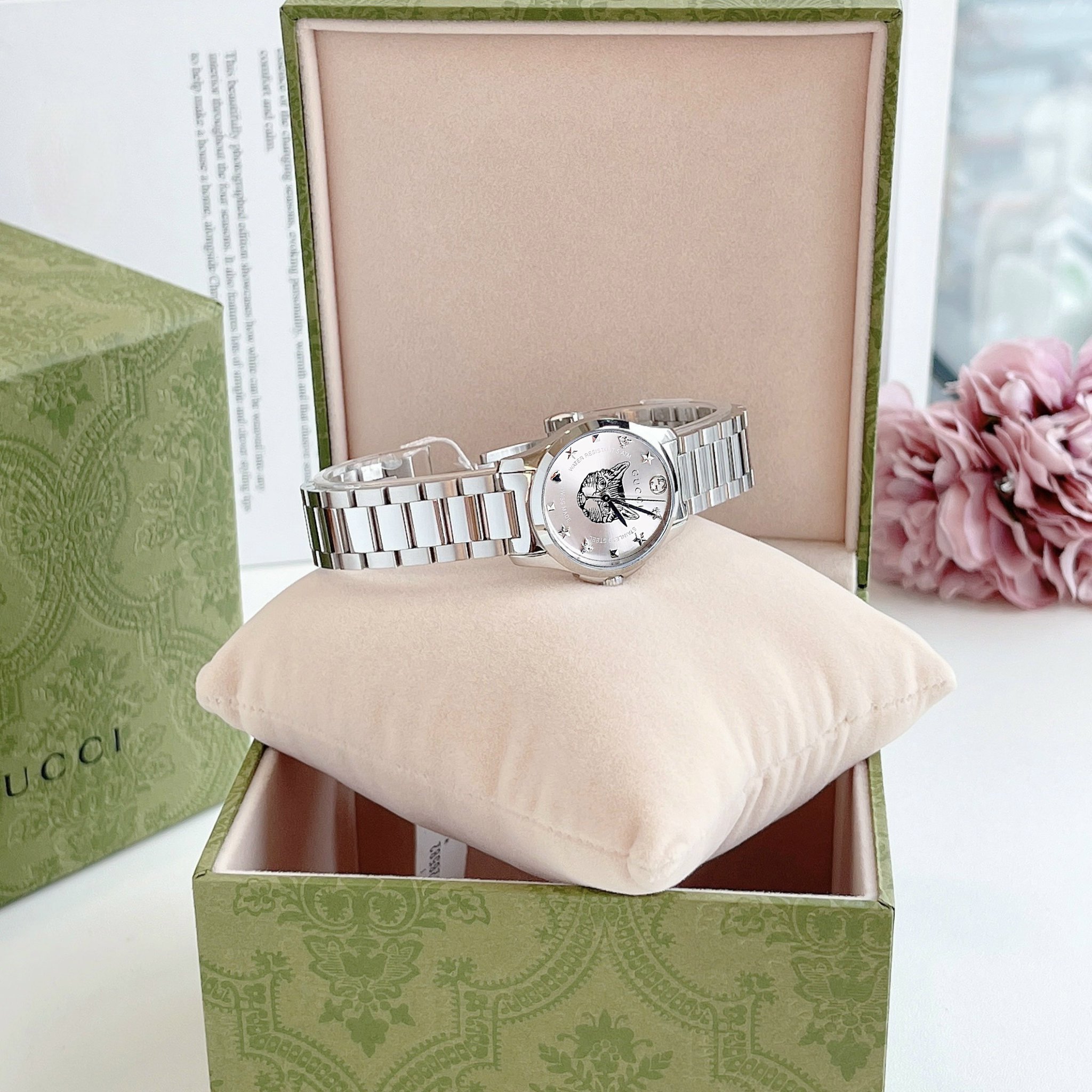 Ảnh 3 của (ĐỒNG HỒ NỮ) Gucci G-Timeless Silver Dial Ladies Watch YA126595 27mm