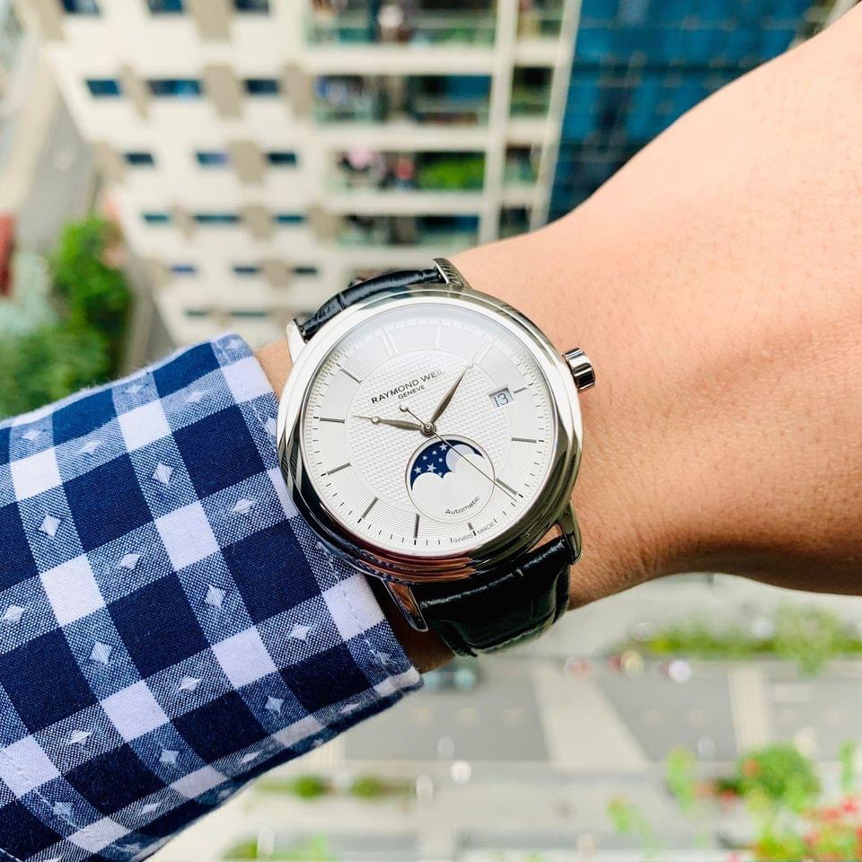 Ảnh 3 của (ĐỒNG HỒ NAM) (New) Raymond Weil Maestro Moonphase - 2879-STC-65001 ( 2879STC65001 ) 39mm