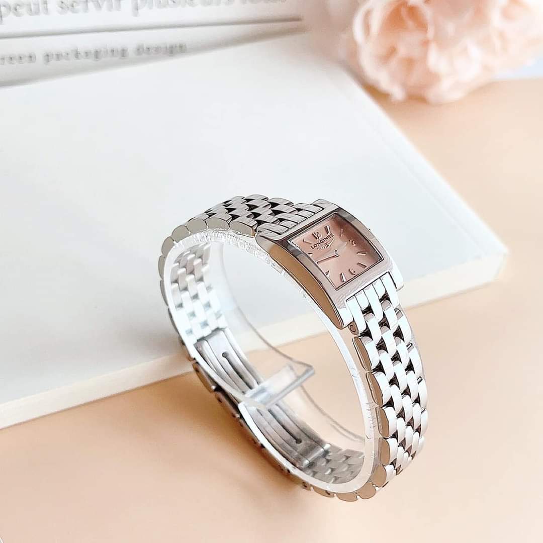 Ảnh 5 của (ĐỒNG HỒ NỮ) (New) LONGINES Dolce Vita Stainless Steel Pink Dial Women's Watch L51614966 (L5.161.4.96.6 )18x24mm