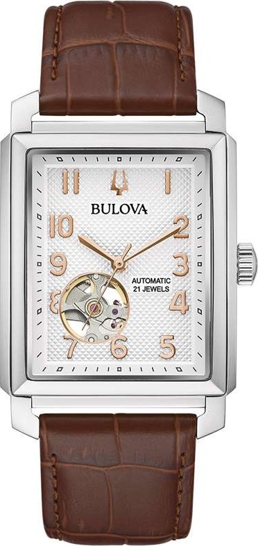 (ĐỒNG HỒ NAM) BULOVA 96A268 Sutton Automatic Silver White Dial Men's Watch