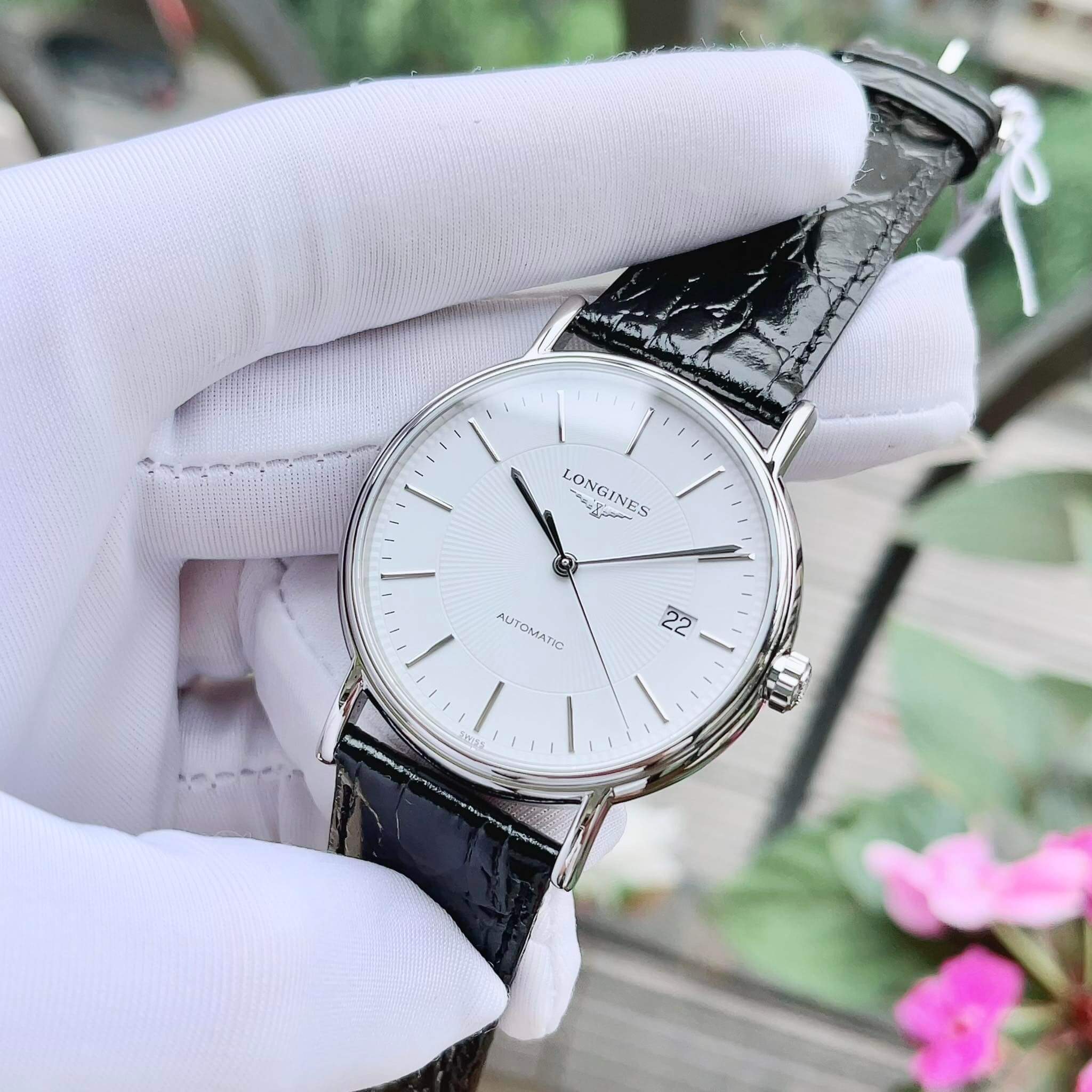 (ĐỒNG HỒ NAM) (New) LONGINES PRESCENE AUTOMATIC INDEXES L4.921.4.18.2 ( L49214182 ) 38.5mm