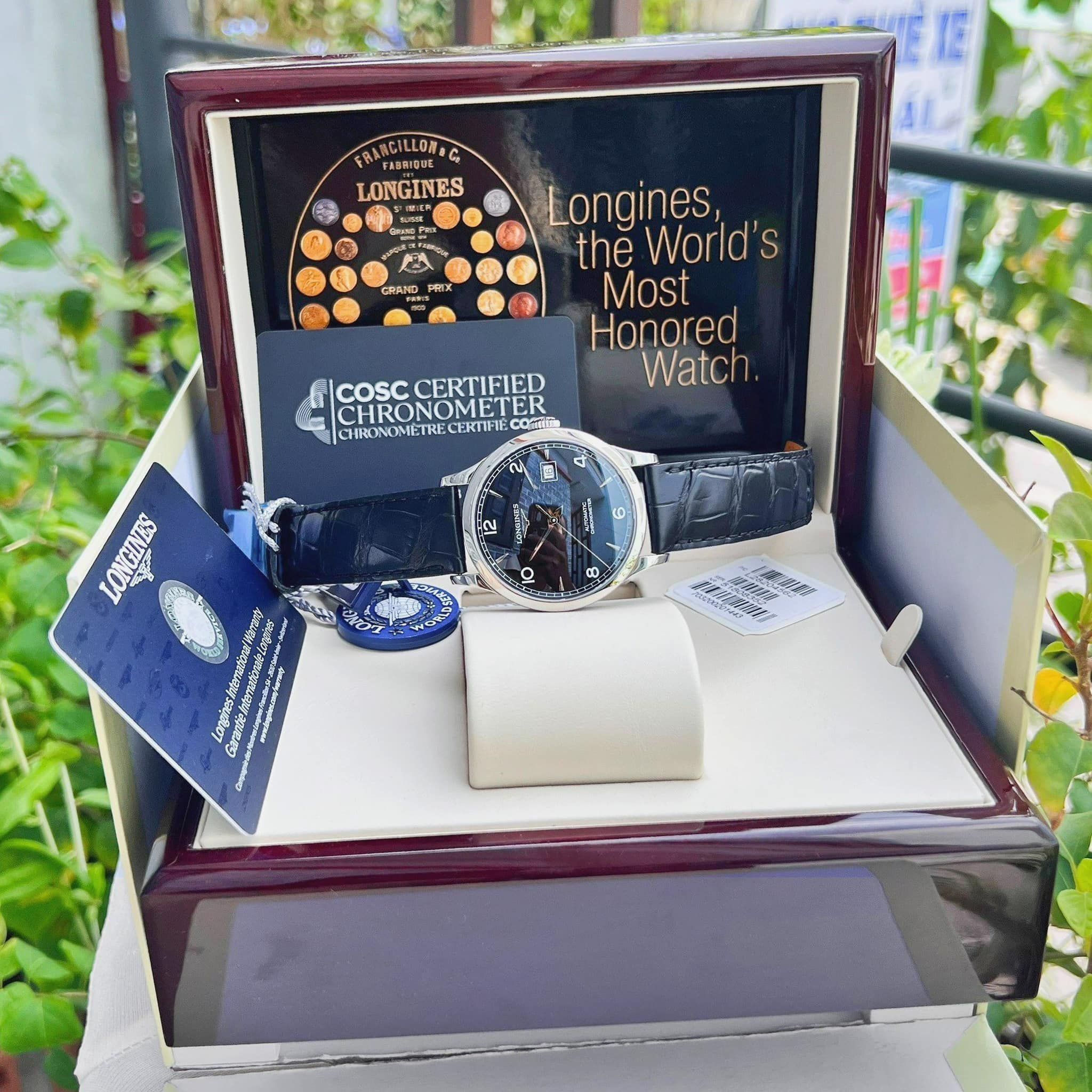 Ảnh 2 của (ĐỒNG HỒ NAM) (NEW) Longines Quartz L2.821.4.56.2 Record Chronometer ( L28214562 )