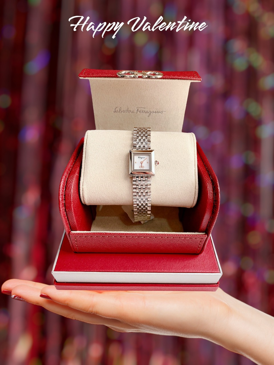 Ảnh 2 của (ĐỒNG HỒ NỮ) Salvatore Ferragamo Square Quartz White MOP Dial Ladies Watch SFYC01122 19mm