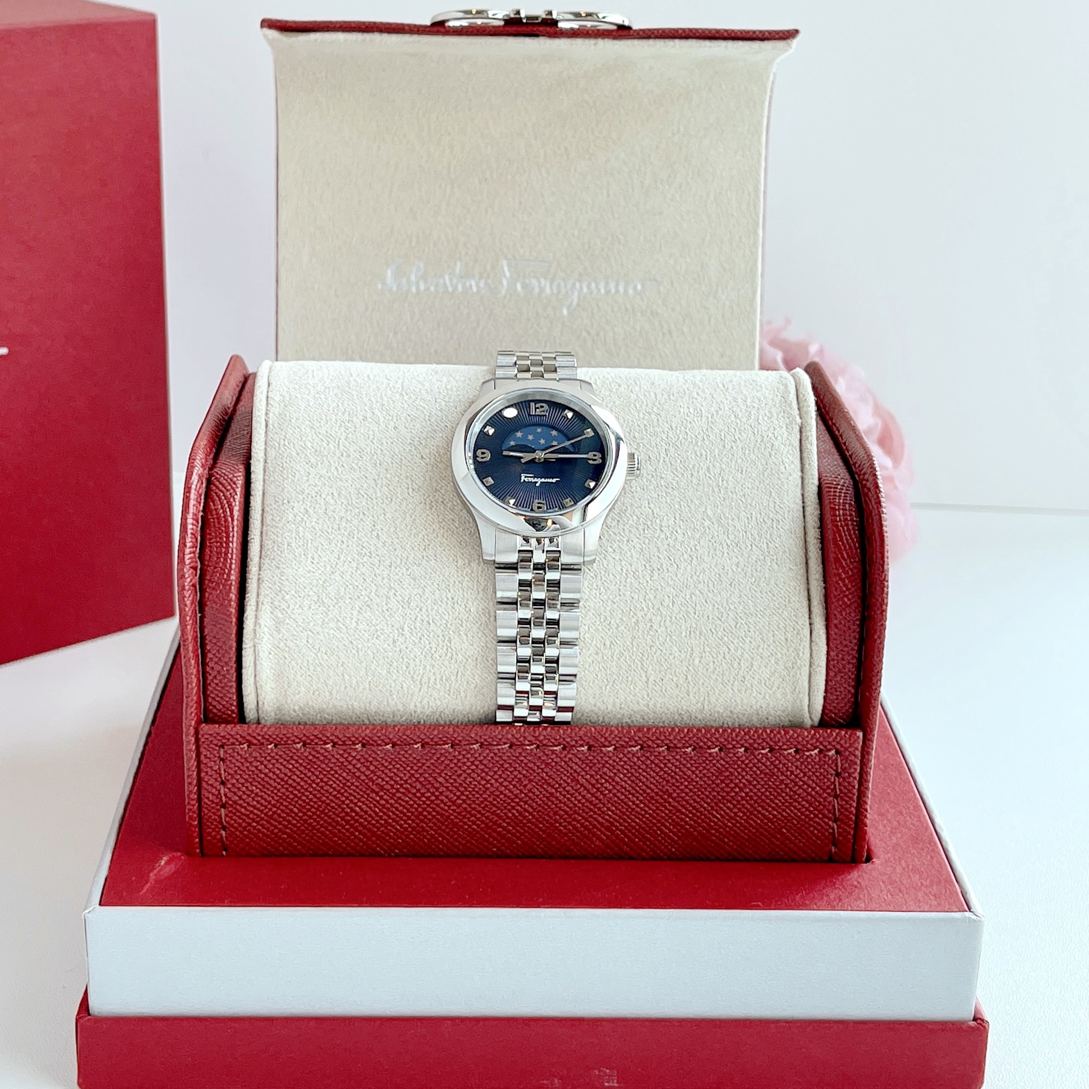 Ảnh 2 của (ĐỒNG HỒ NỮ) SALVATORE FERRAGAMO  Duo Quartz Blue Dial Ladies Watch SFMN00122