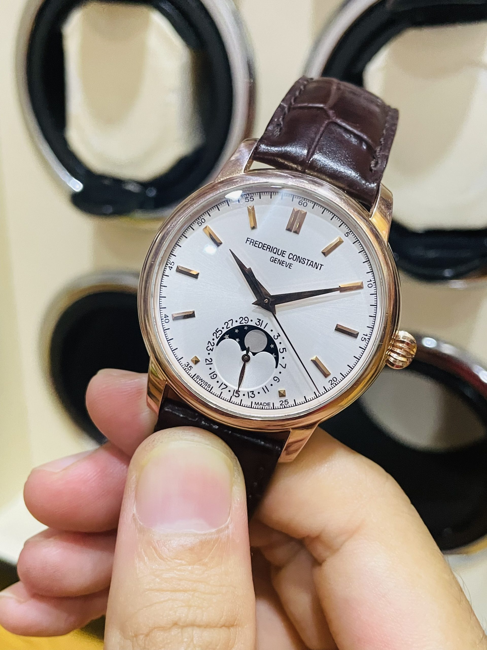 (DEAL LƯỚT) (Đồng hồ nam) FREDERIQUE CONSTANT MOONPHASE FC-715V4H4 40.5mm
