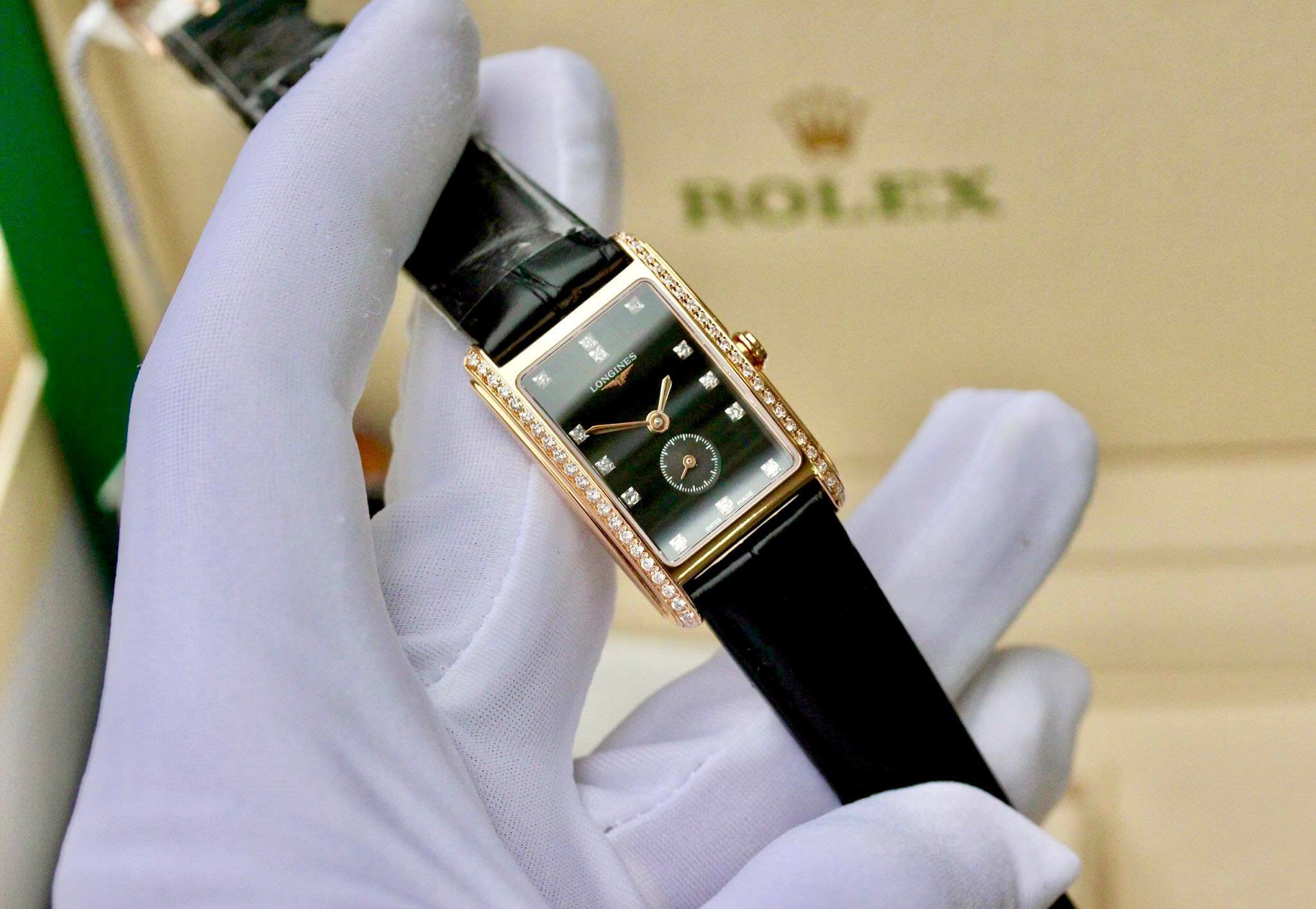 Ảnh 5 của (ĐỒNG HỒ NỮ) (NEW) LONGINES Dolce Vita 18K Gold – full Diamond L5.255.9.57.0 L52559570 ~ 30mm tròn