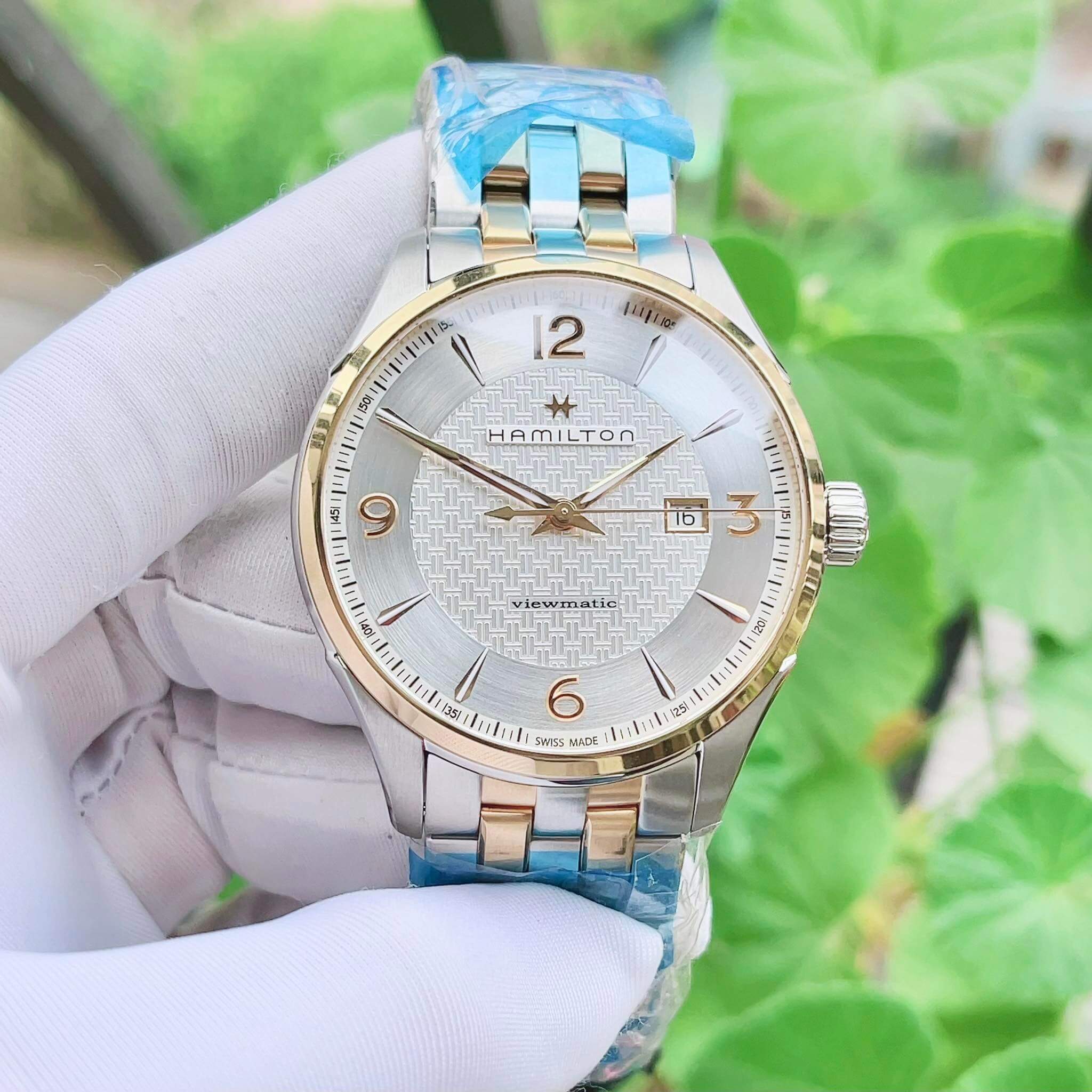 (ĐỒNG HỒ NAM) (NEW) Hamilton Jazzmaster Viewmatic H42725151 44mm