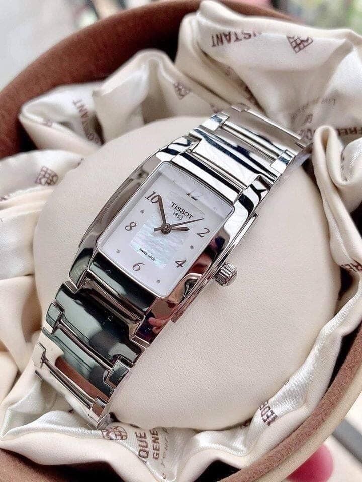 (ĐỒNG HỒ NỮ) Tissot Pin T073.310.11.017.00 (T0733101101700) T-10 Silver Dial Stainless Steel Sapphire