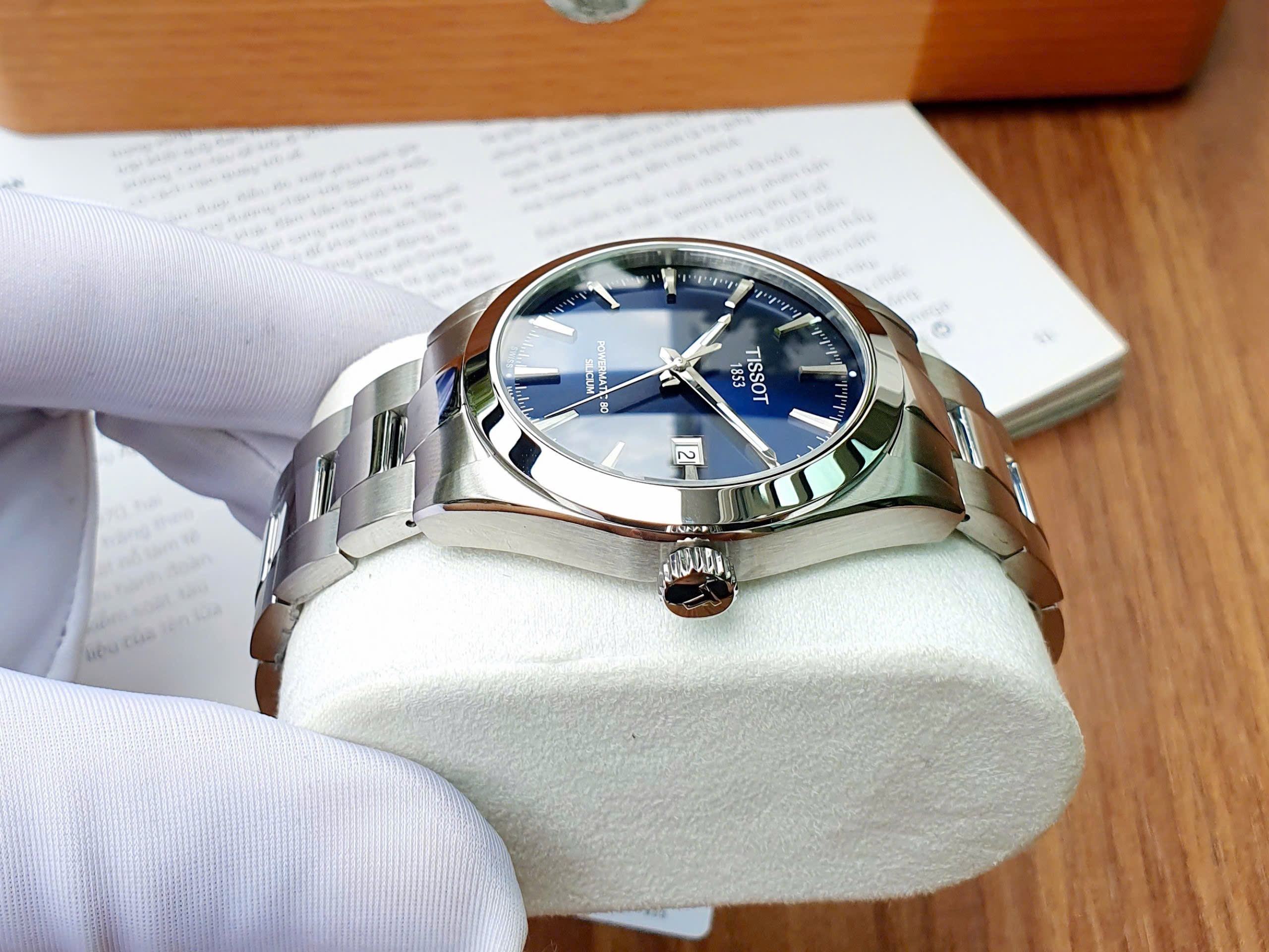 Ảnh 6 của ( ĐỒNG HỒ NAM ) Tissot Gentleman Powermatic 80 Silicium T127.407.11.041.00 ( T1274071104100  ) 40mm