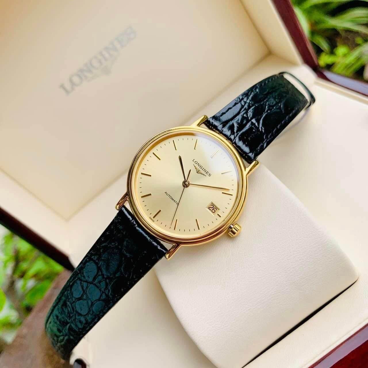 (ĐỒNG HỒ NỮ) (New) Longines Presence Gold L4.821.2.32.2 ( L48212322 ) 34.5mm