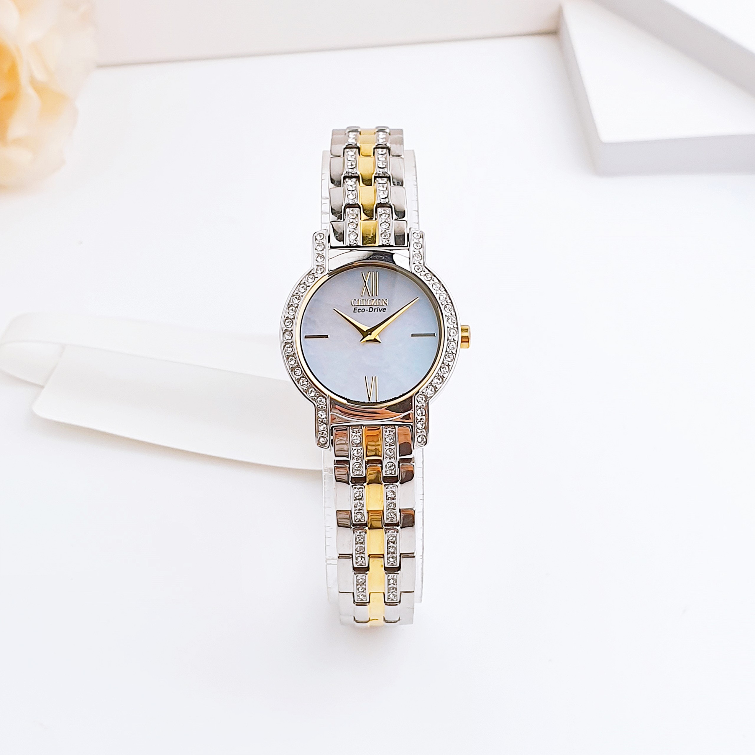 (ĐỒNG HỒ NỮ) Citizen EX124451D SILHOUETTE CRYSTAL Eco-Drive Watch 23mm
