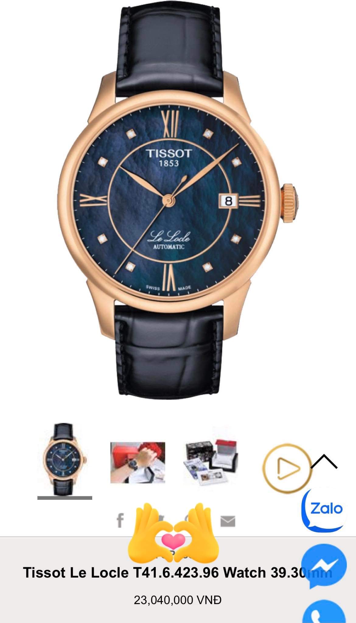 Ảnh 6 của [DEAL LƯỚT] Tissot Le Locle T41.6.423.96 bản kim cương
