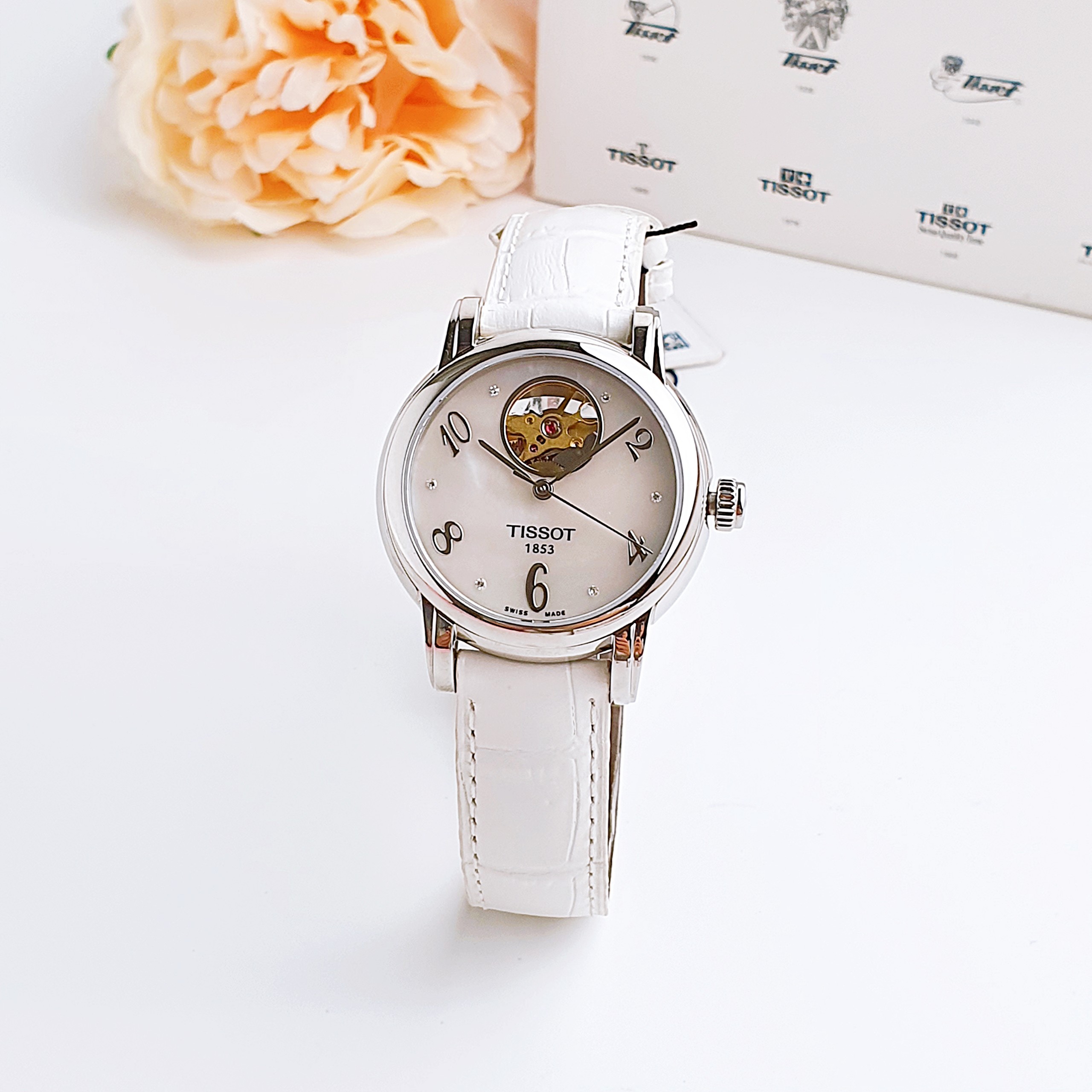 (ĐỒNG HỒ NỮ) Tissot T-Lady T050.207.16.116.00 (T0502071611600 ) Mother Of Pearl Dial Leather 35mm