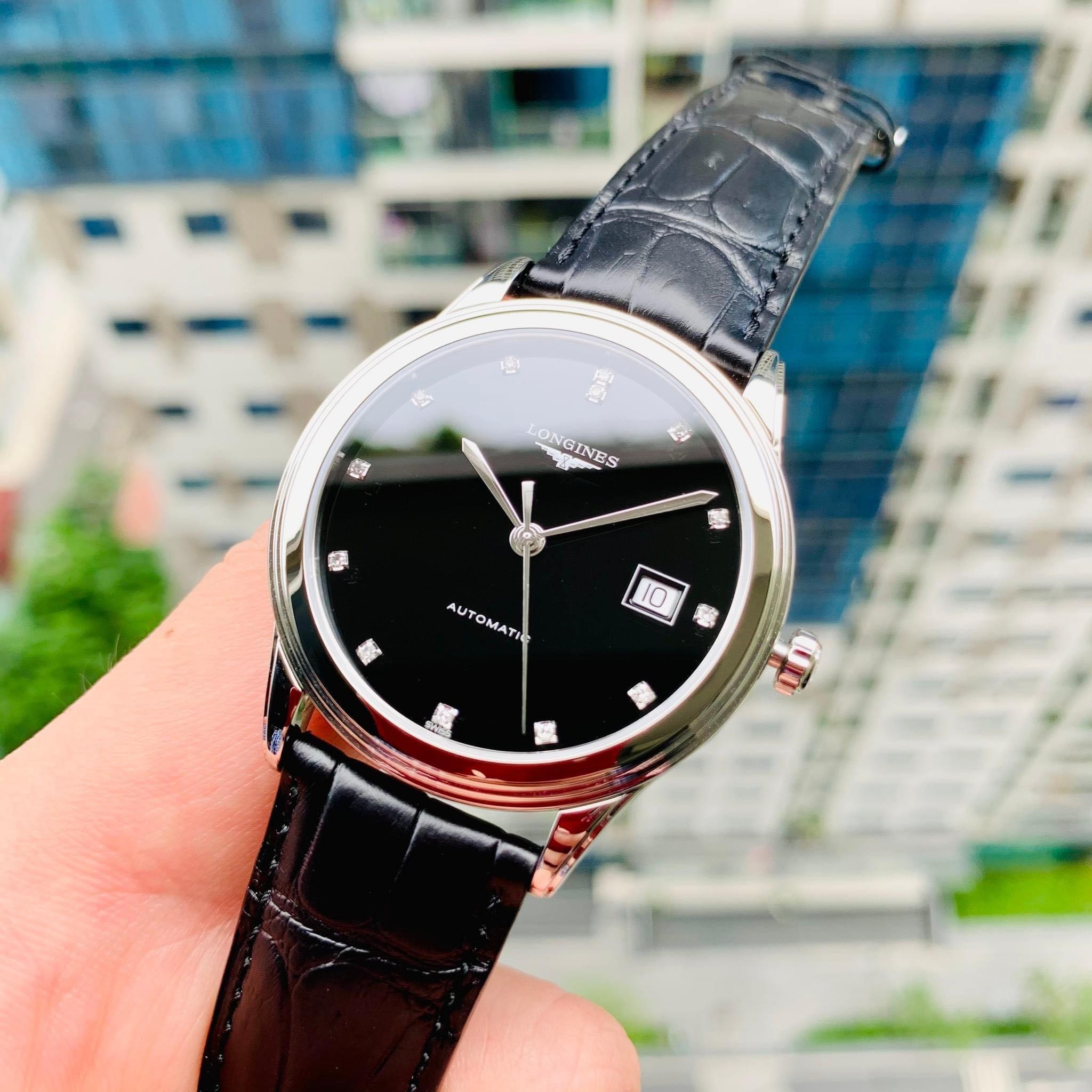 Ảnh 5 của Đồng Hồ nam (New) Longines Flagship Diamond Black - L4.974.4.57.2 (  L49744572 ) 38.5mm