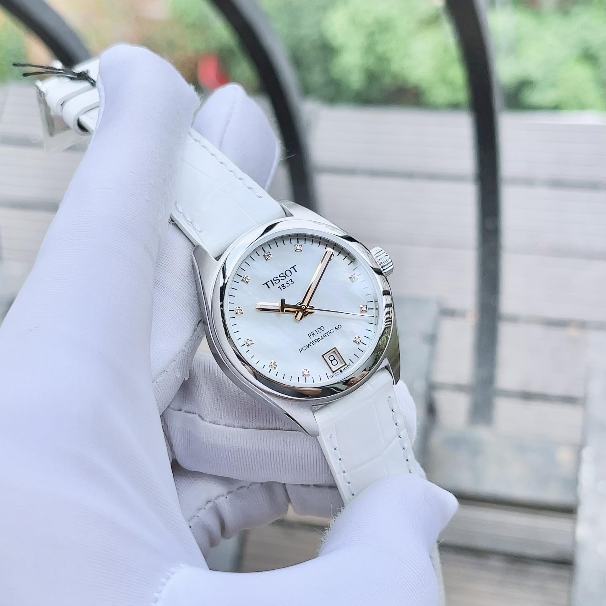 Ảnh 2 của (ĐỒNG HỒ NỮ) Tissot PR 100 Automatic Diamond White MOP Dial Ladies Watch T101.207.16.116.01 (T1012071611601 ) 33mm
