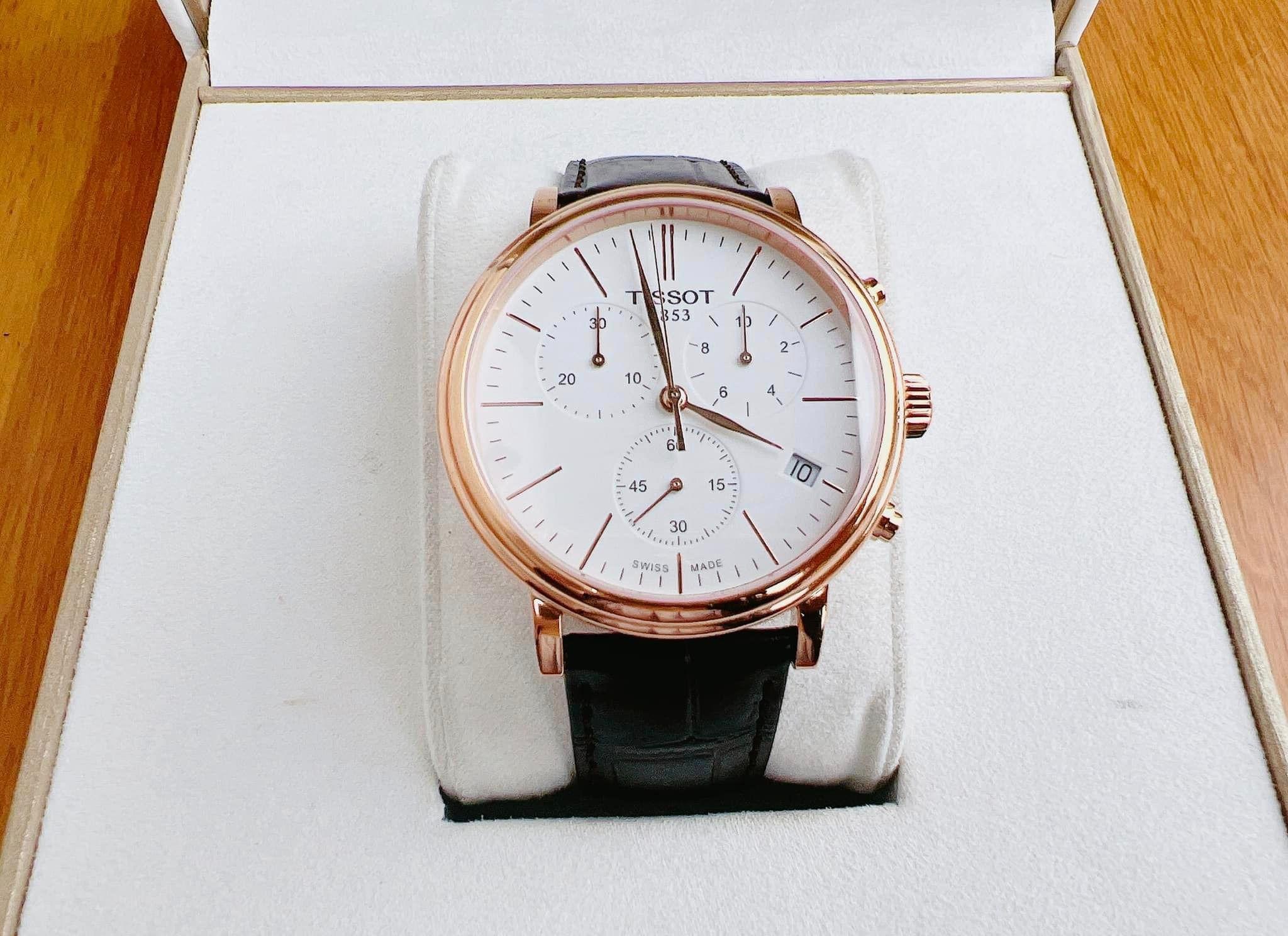 (ĐỒNG HỒ NAM) (New) TISSOT CARSON PREMIUM CHRONOGRAPH T122.417.36.011.00 T1224173601100 41mm