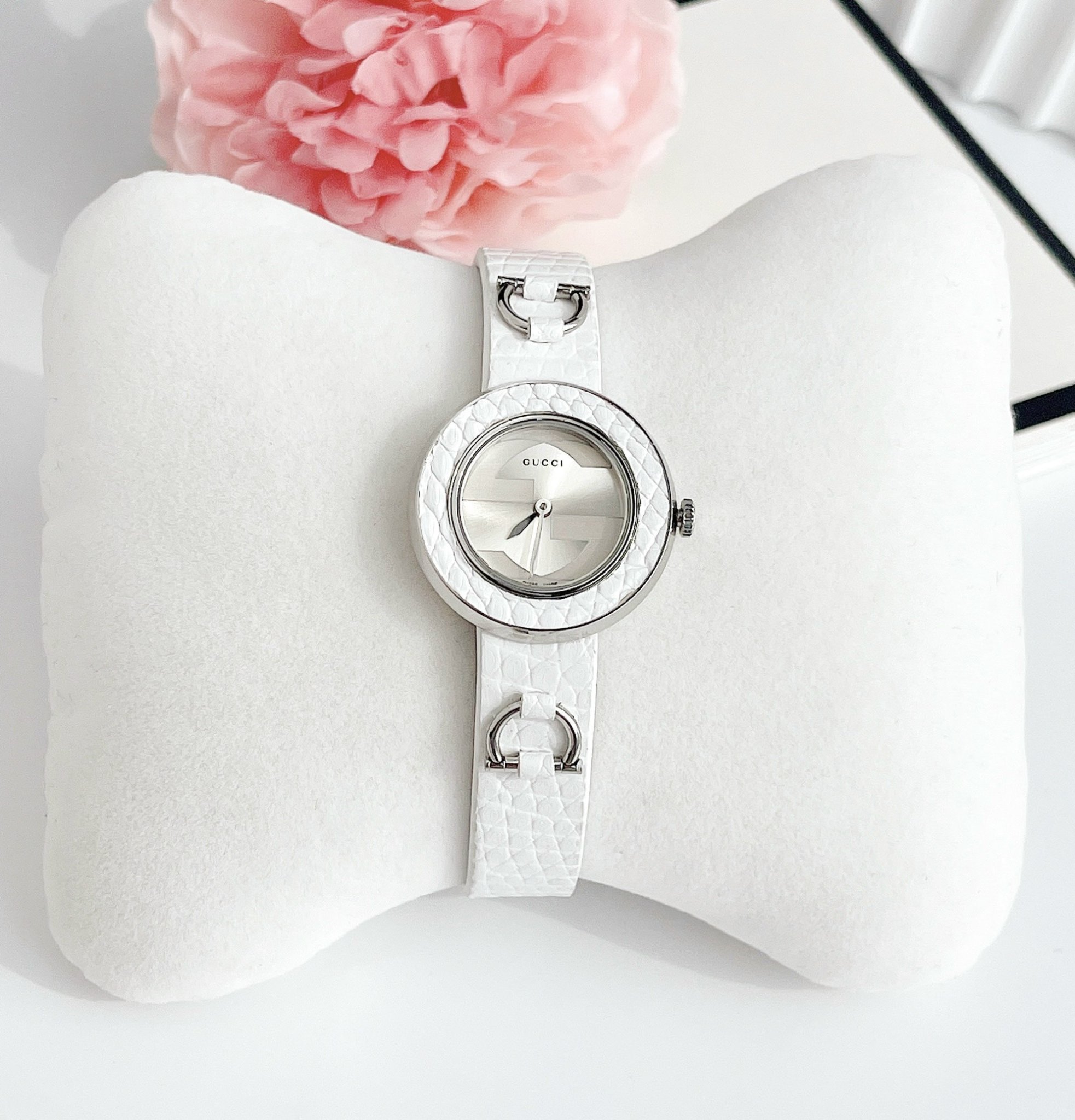 Ảnh 3 của (ĐỒNG HỒ NỮ) GUCCI U-Play Silver Dial Leather Ladies Watch YA129515