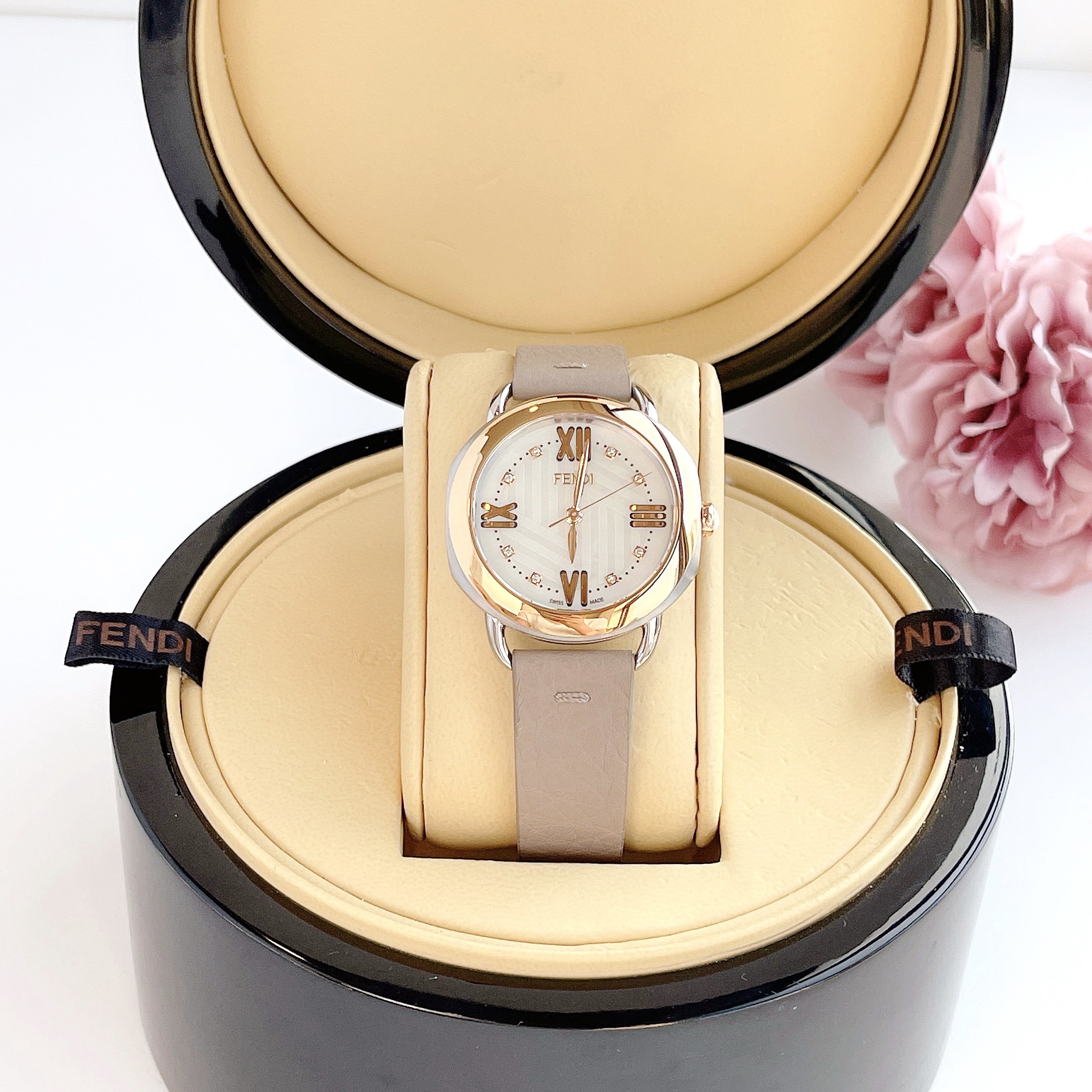 (ĐỒNG HỒ NỮ) FENDI SELLERIA F8022345H0D1-PK DIAMOND WATCH 36MM