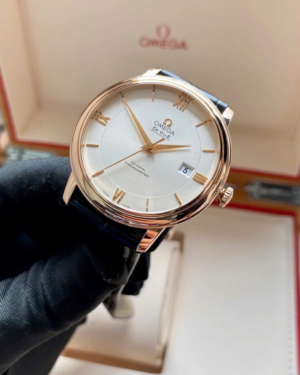 Ảnh 4 của (DEAL LƯỚT) (ĐỒNG HỒ NAM) OMEGA DE VILLE PRESTIGE 424.53.40.20.02.001 (42453402002001)