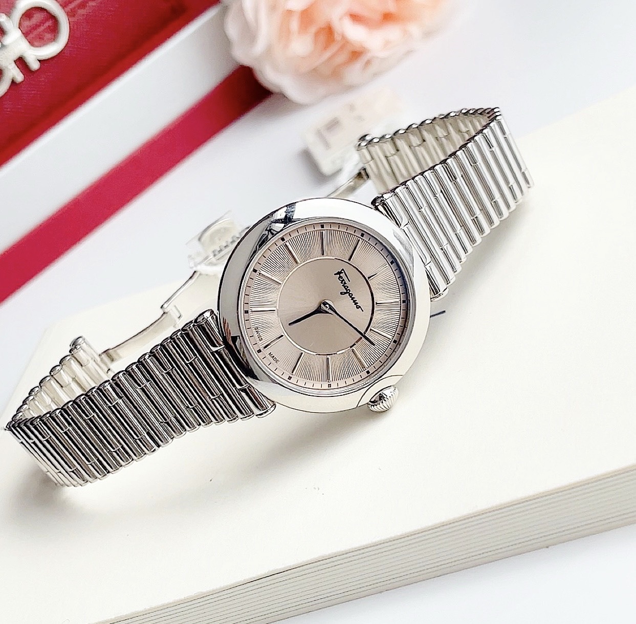 Ảnh 5 của (ĐỒNG HỒ NỮ) SALVATORE FERRAGAMO Ferragamo FIN040015 Style Symphonie Pink Sunray Dial Ladies Watch, 36mm