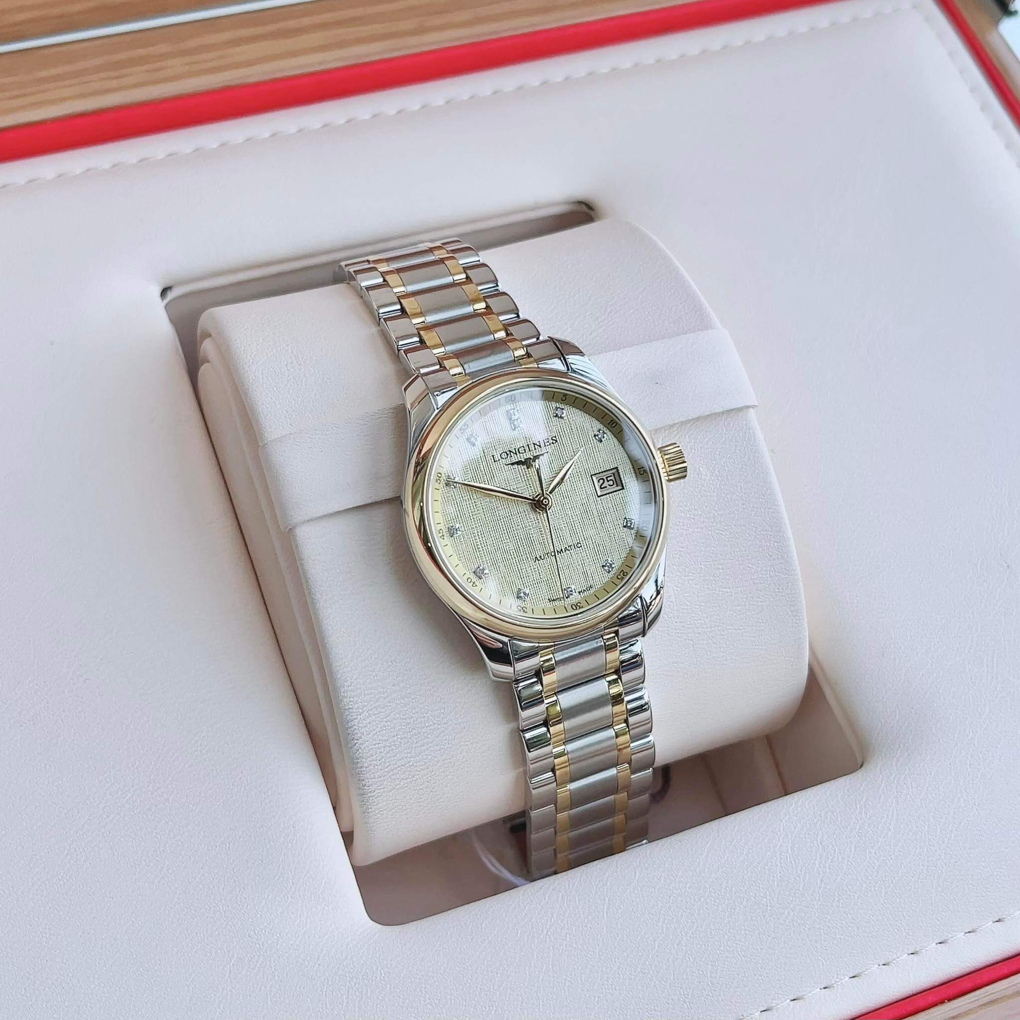 (ĐỒNG HỒ NỮ) (NEW) LONGINES MASTER 18K L2.257.5.38.7 29MM TONE DEMI GOLD - L22575387
