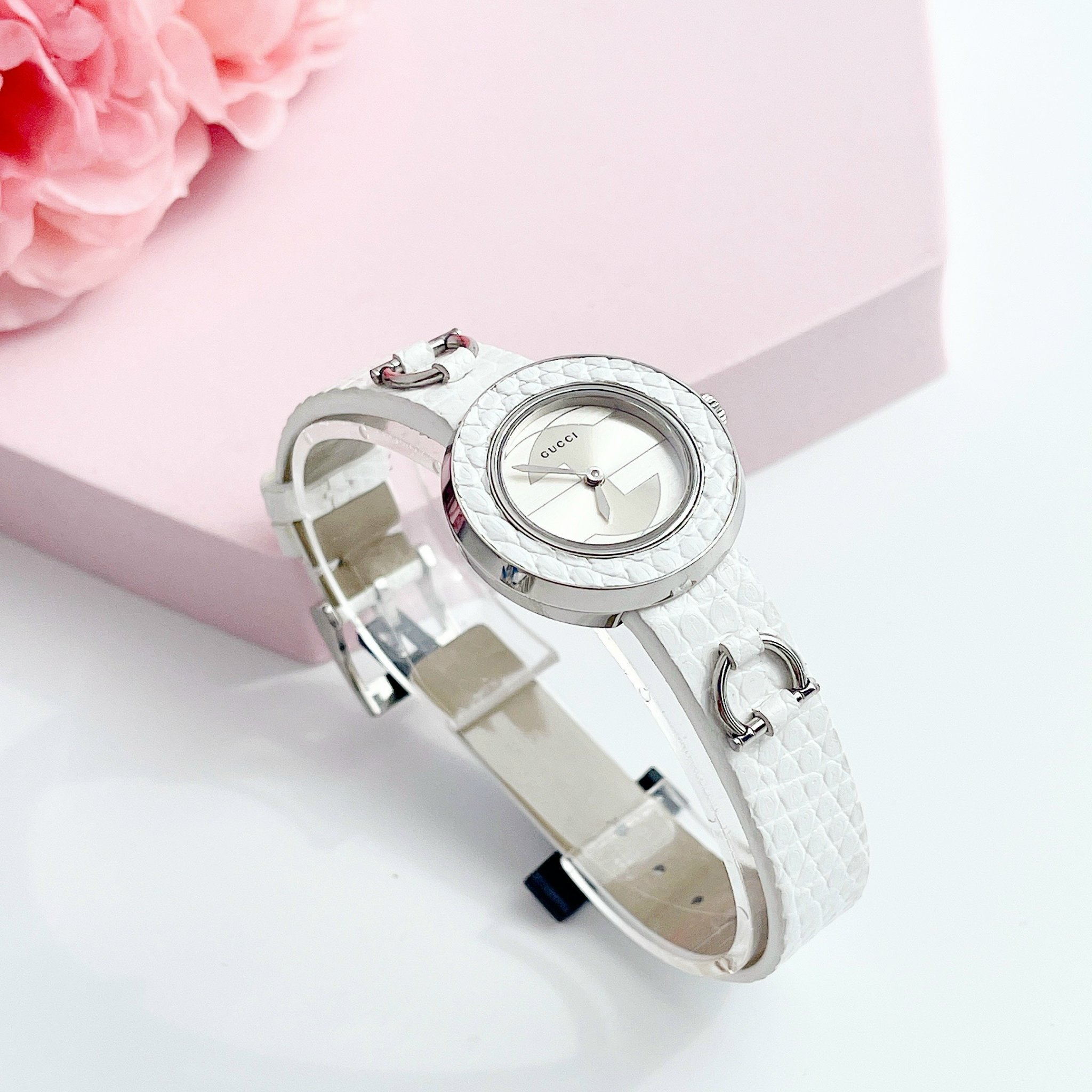 Ảnh 2 của (ĐỒNG HỒ NỮ) GUCCI U-Play Silver Dial Leather Ladies Watch YA129515