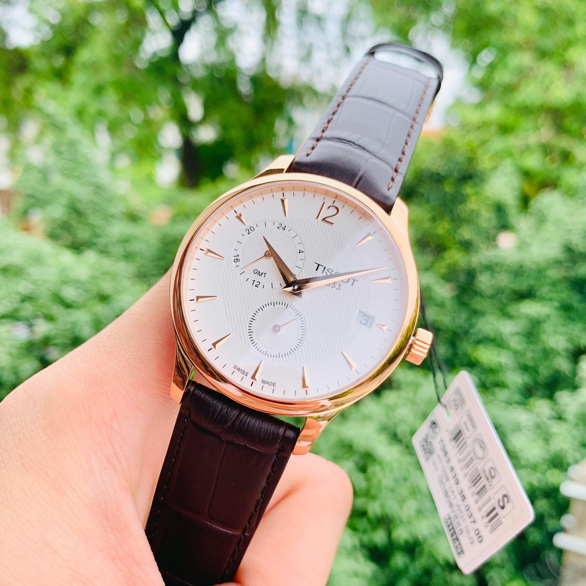(ĐỒNG HỒ NAM) (New) Tissot GMT RoseGold T063.639.36.037.00 ( T0636393603700 ) 42mm