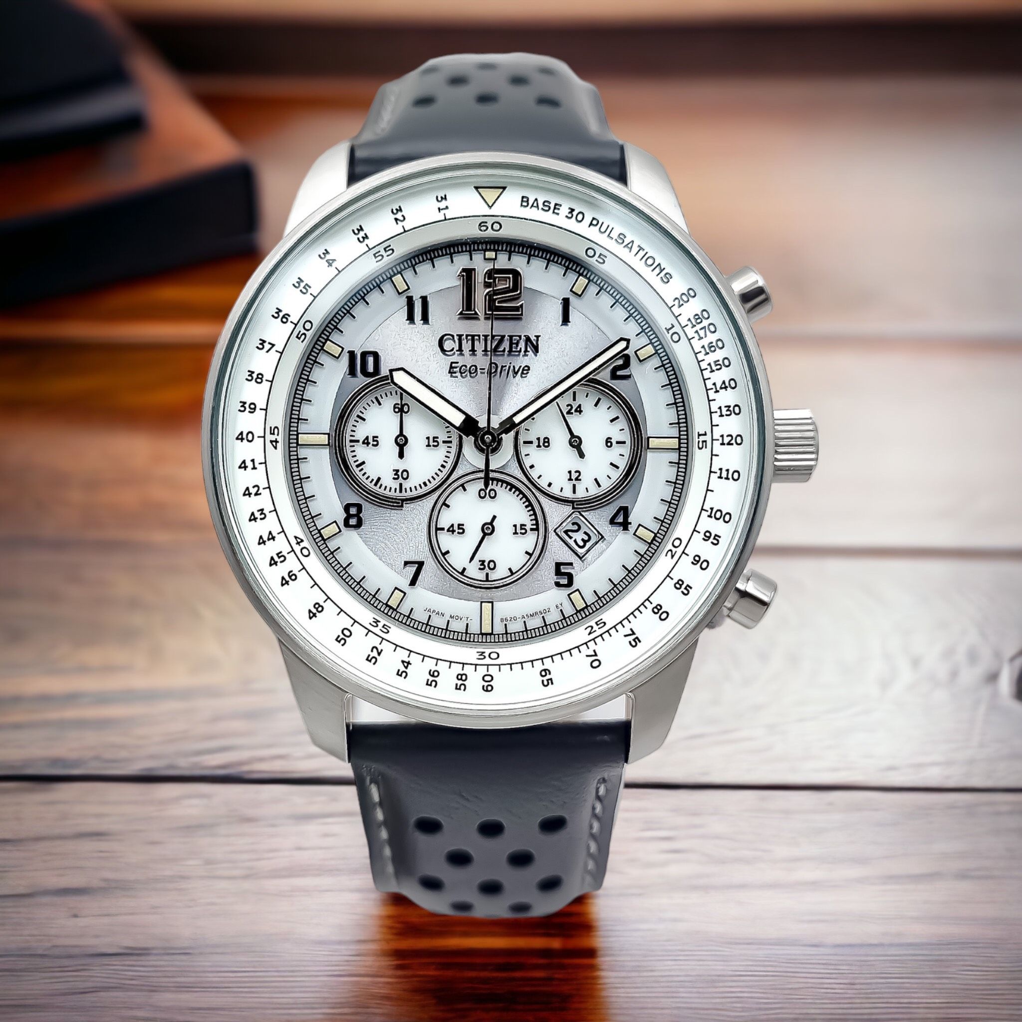 (ĐỒNG HỒ NAM) Citizen Eco-Drive CA4500-24H ( CA450024H ) Chronograph 44mm