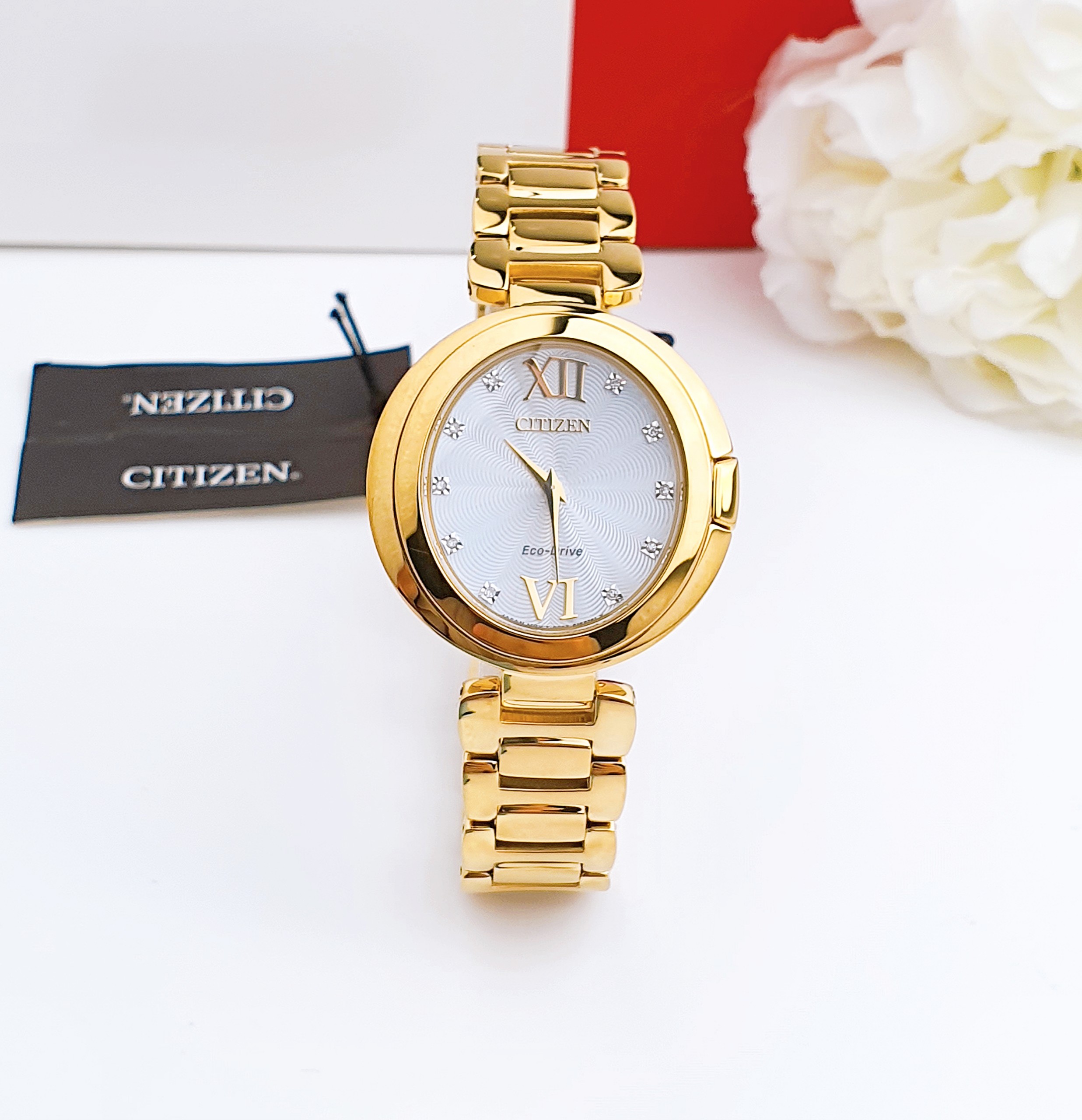 (ĐỒNG HỒ NỮ) CITIZEN Capella Diamond Eco-Drive EX1512-53A Ladies Watch 34mm