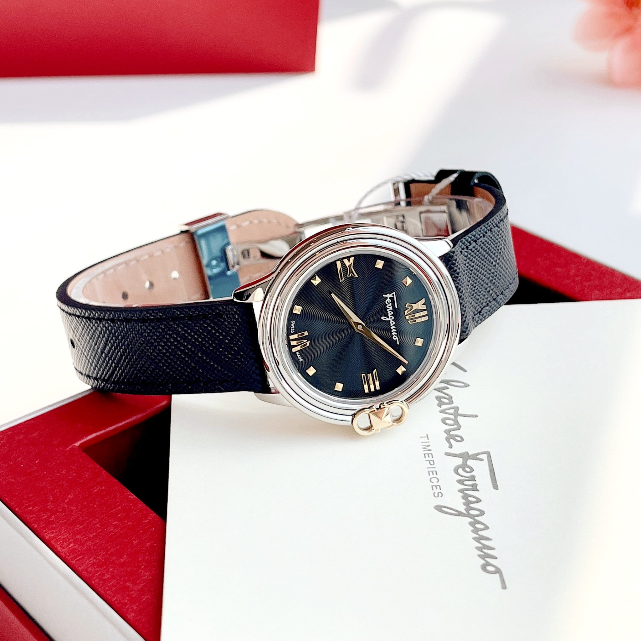 Ảnh 4 của (ĐỒNG HỒ NỮ) Salvatore Ferragamo Studmania Women's Watch SFMJ00122 Màu Đen, 34mm