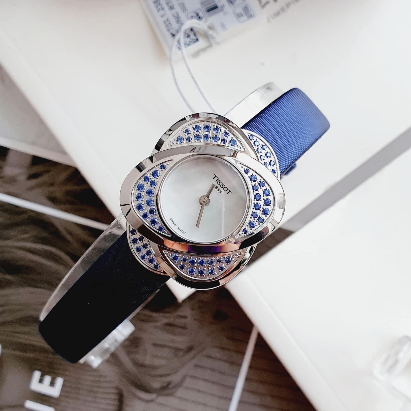 Ảnh 3 của (ĐỒNG HỒ NỮ) Tissot T-Trend T03.1.235.80 (T03123580 ) Blue Sapphire Watch 30mm